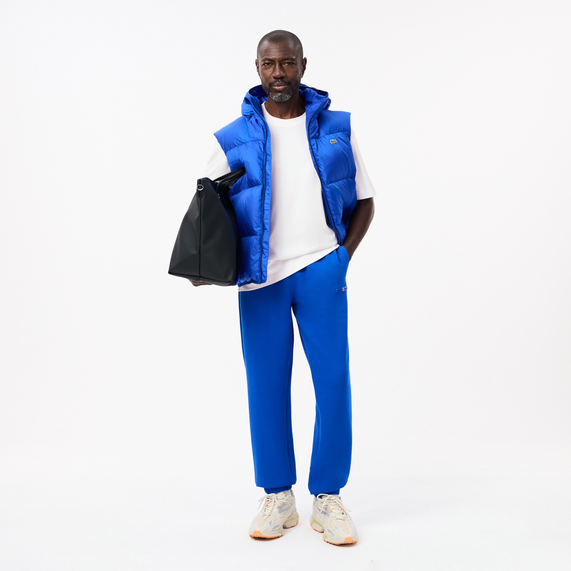 Lacoste Erkek Loose Fit Bisiklet Yaka Baskılı Beyaz T-Shirt