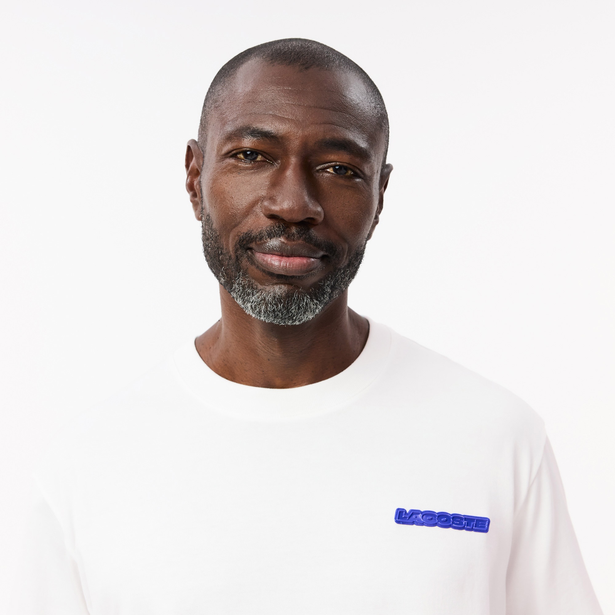 Lacoste Erkek Loose Fit Bisiklet Yaka Baskılı Beyaz T-Shirt