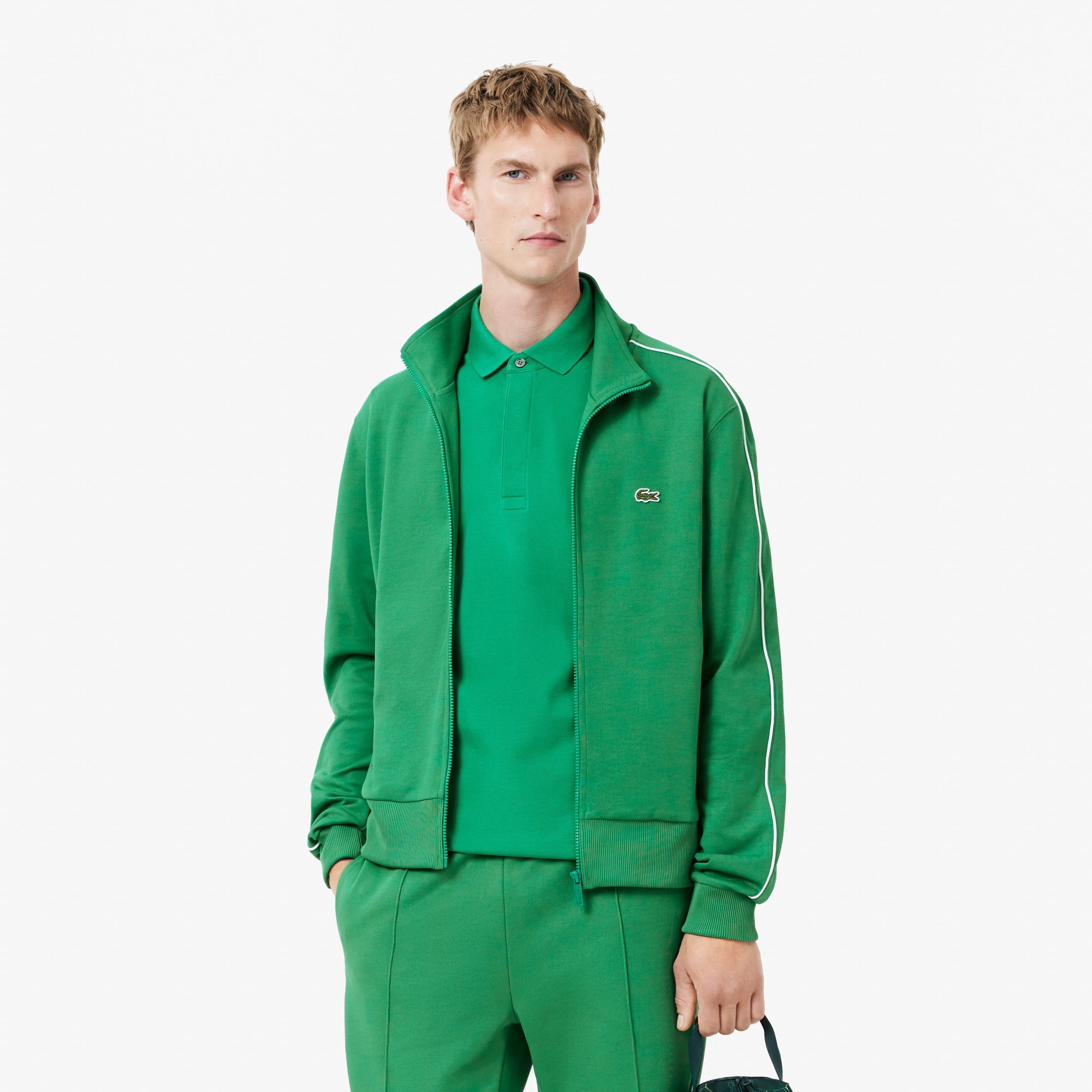 Lacoste Erkek Regular Fit Fermuarlı Yeşil Sweatshirt