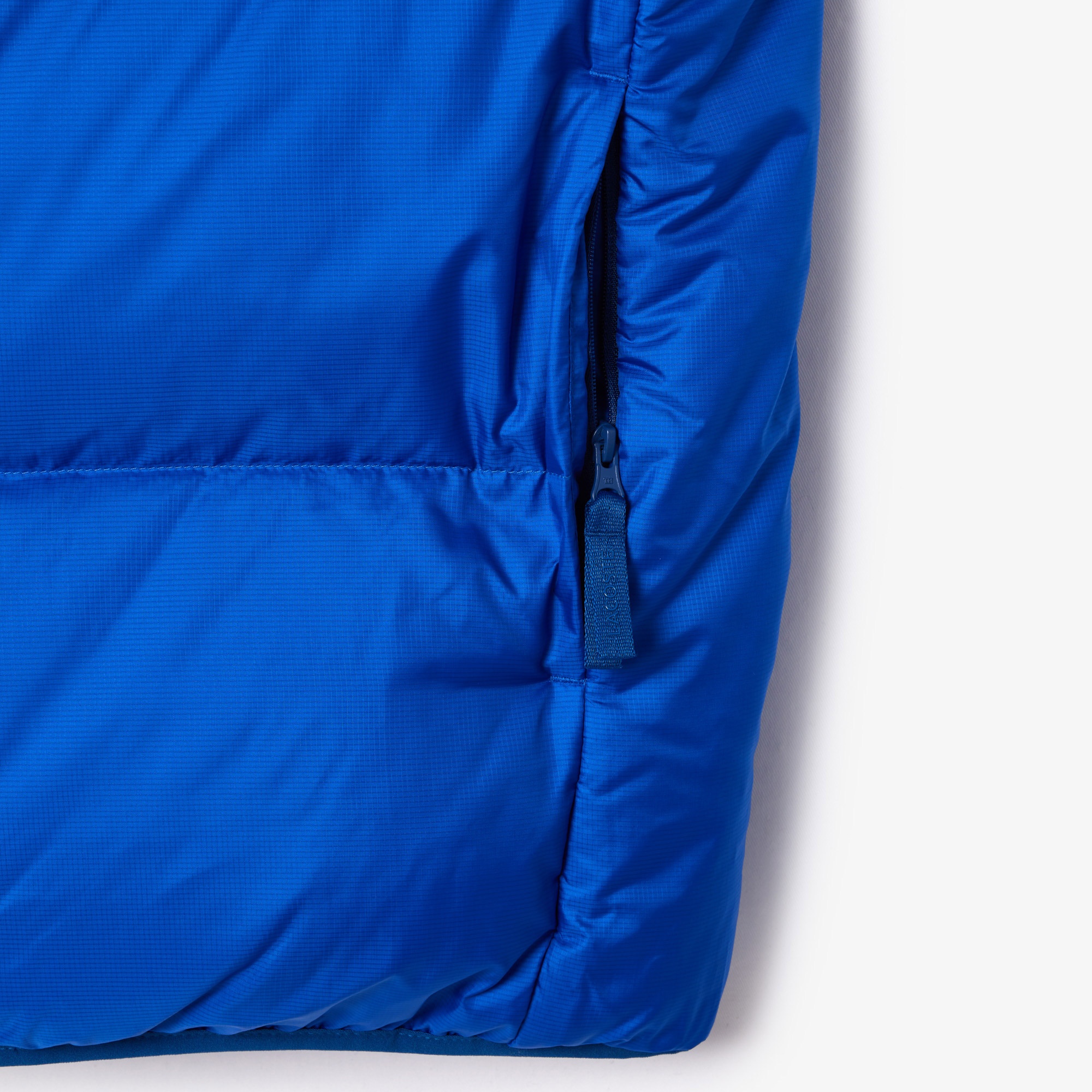 Lacoste Erkek Kapüşonlu Mavi Şişme Yelek