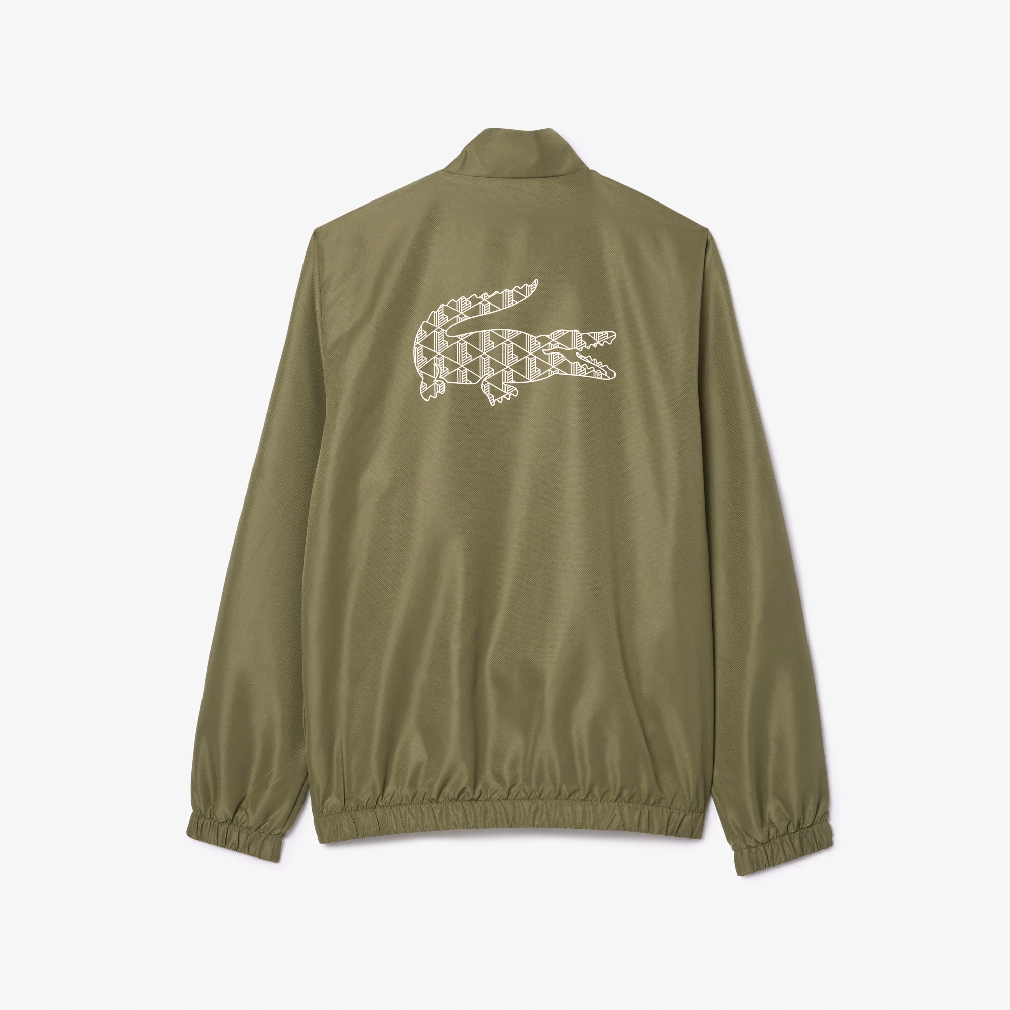 Lacoste Erkek Regular Fit Fermuarlı Yaka Baskılı Haki Eşofman Takımı