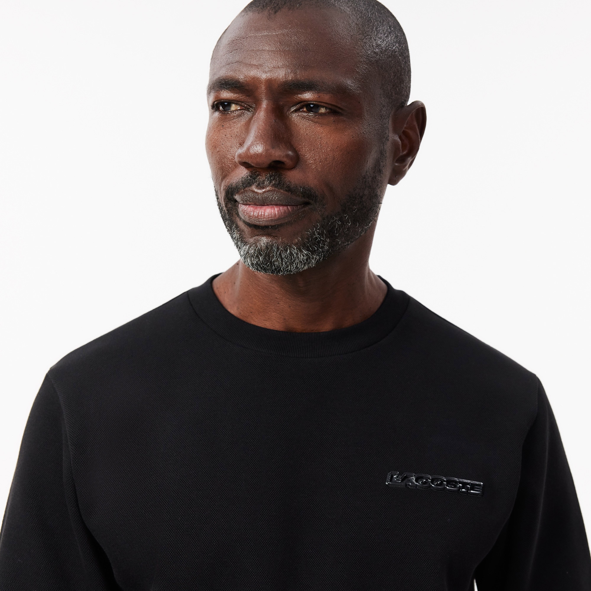 Lacoste Erkek Classic Fit Bisiklet Yaka Siyah Sweatshirt