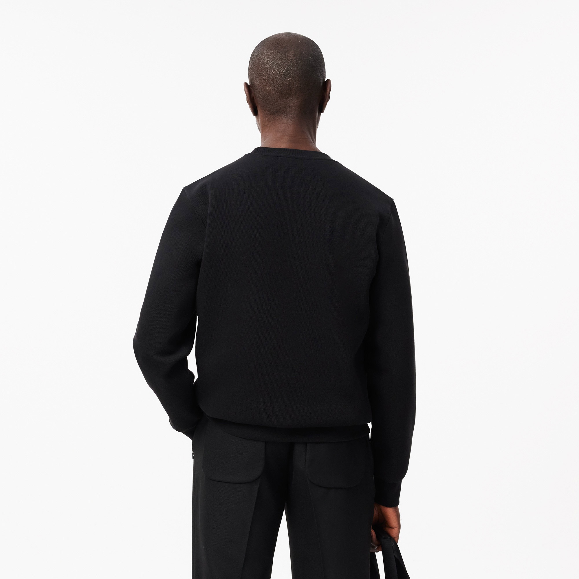 Lacoste Erkek Classic Fit Bisiklet Yaka Siyah Sweatshirt