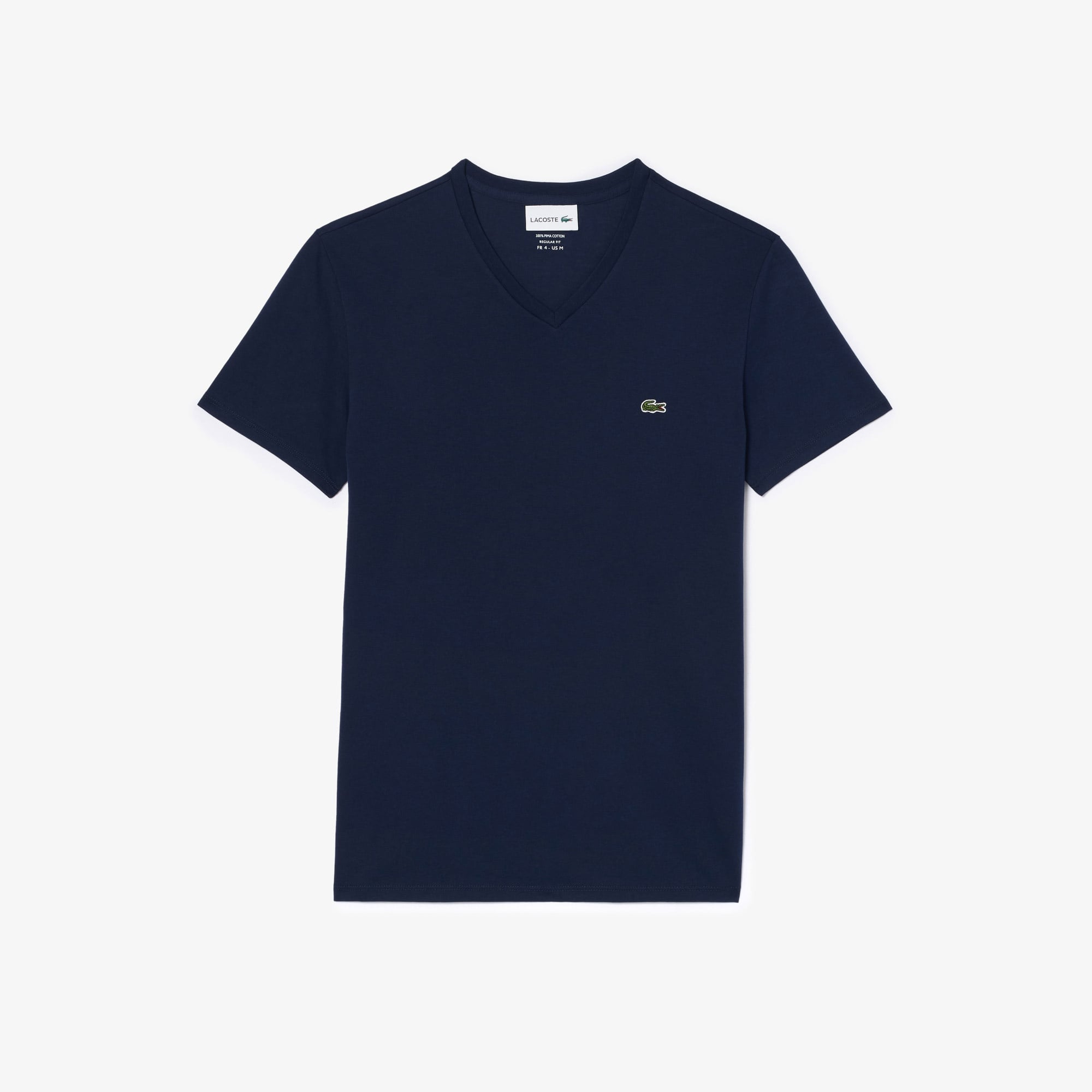 Lacoste Erkek Regular Fit V Yaka Lacivert T-Shirt