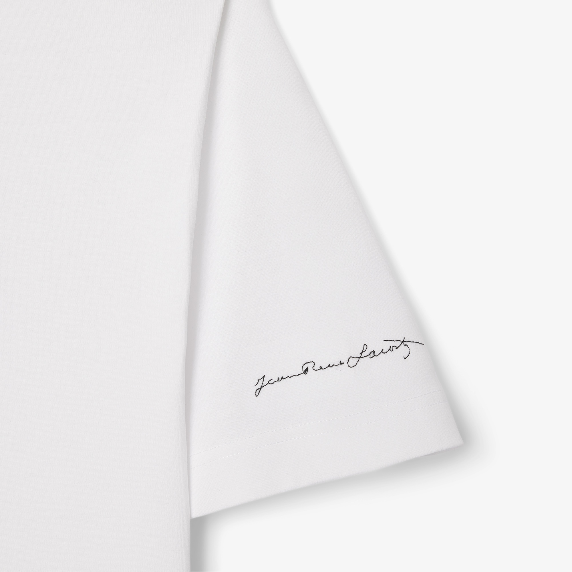 Lacoste FW24 RUNWAY Unisex Loose Fit Baskılı Beyaz T-Shirt