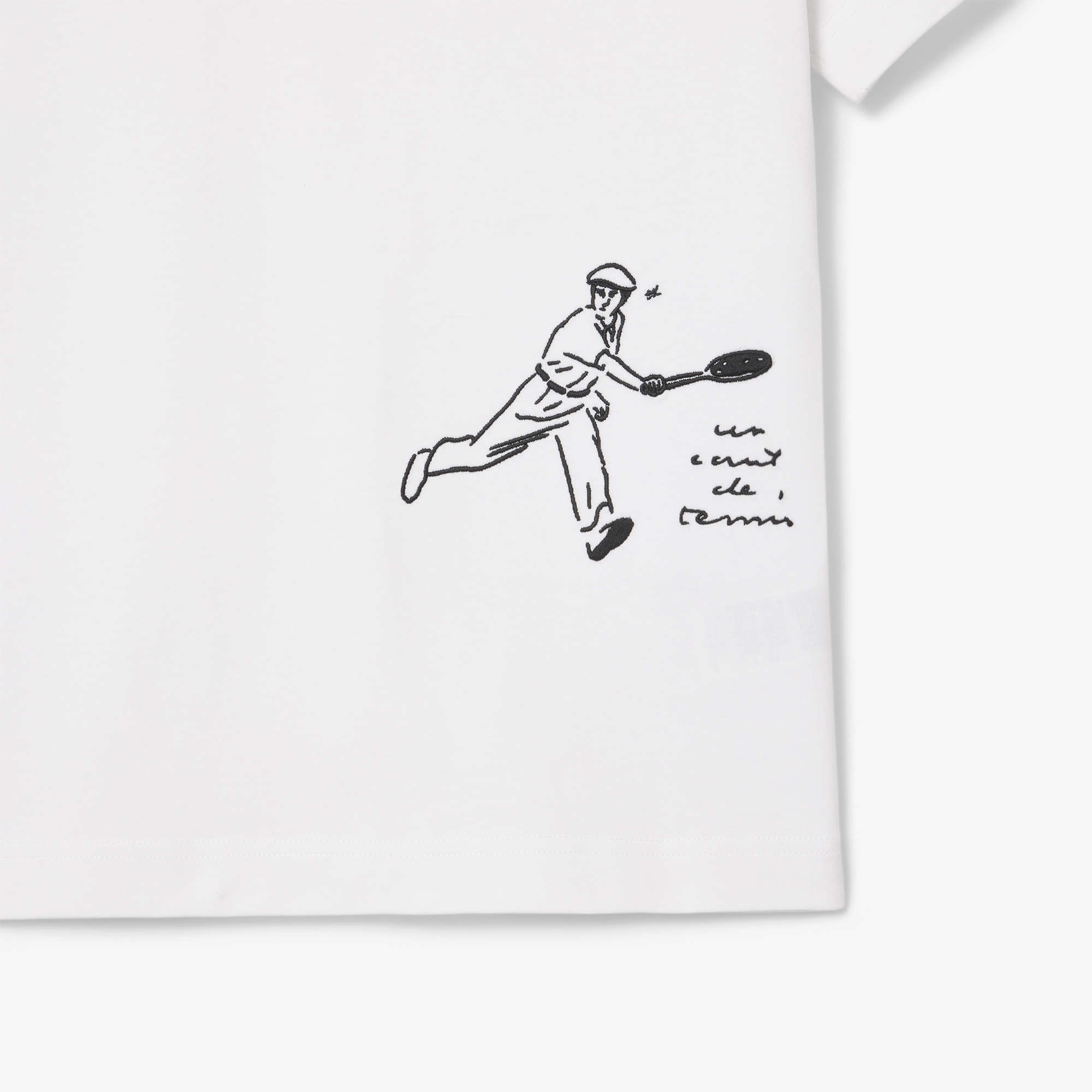 Lacoste FW24 RUNWAY Unisex Loose Fit Baskılı Beyaz T-Shirt