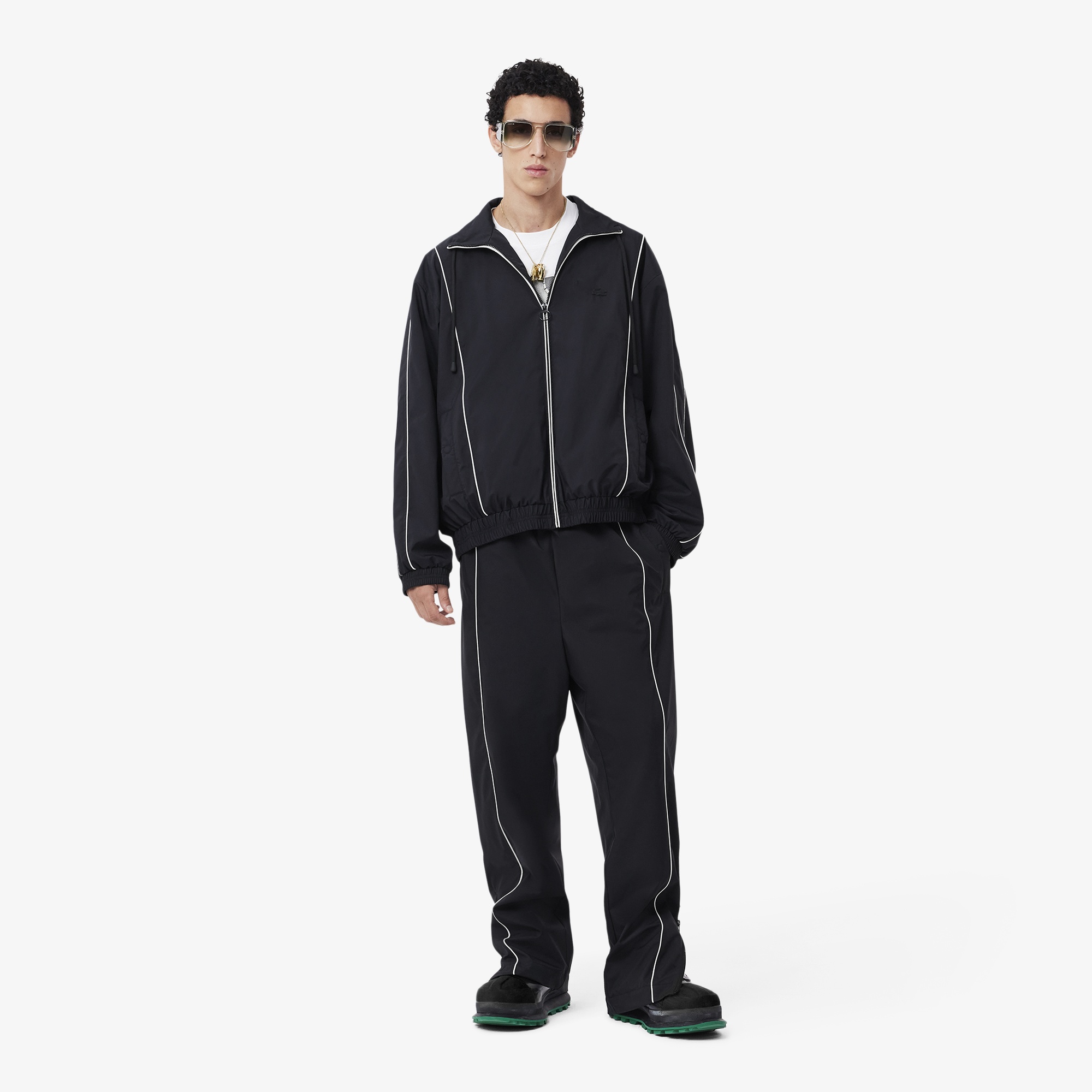 Lacoste FW24 RUNWAY Unisex Oversize Fit Siyah Eşofman Altı