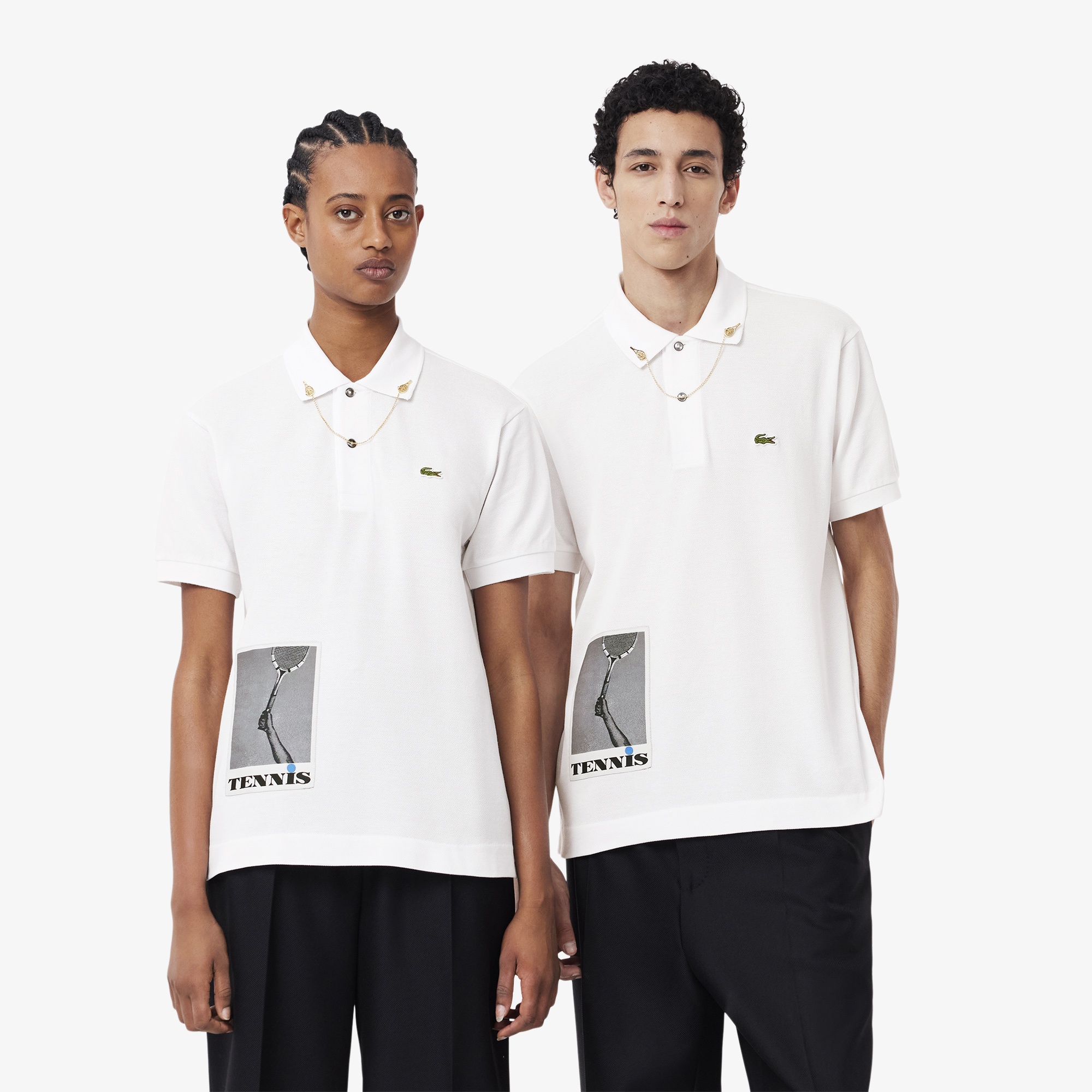 Lacoste FW24 RUNWAY L.12.12 Unisex Classic Fit Baskılı Beyaz Polo