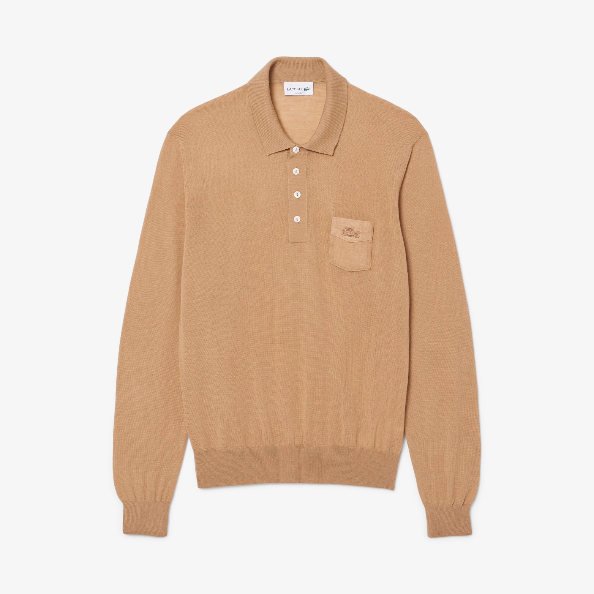 Lacoste FW24 RUNWAY Unisex Slim Fit Polo Yaka Kahverengi Triko