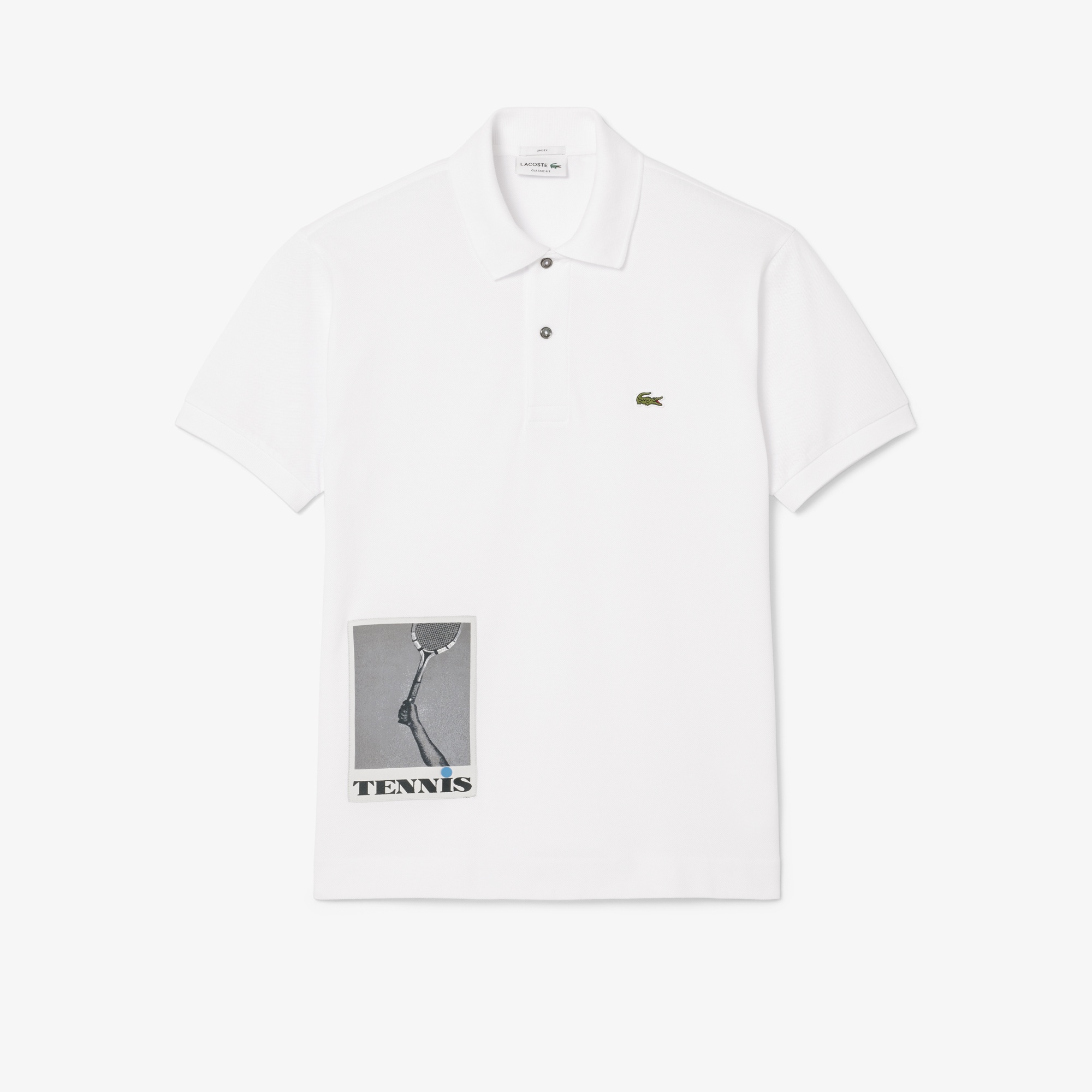 Lacoste FW24 RUNWAY L.12.12 Unisex Classic Fit Baskılı Beyaz Polo