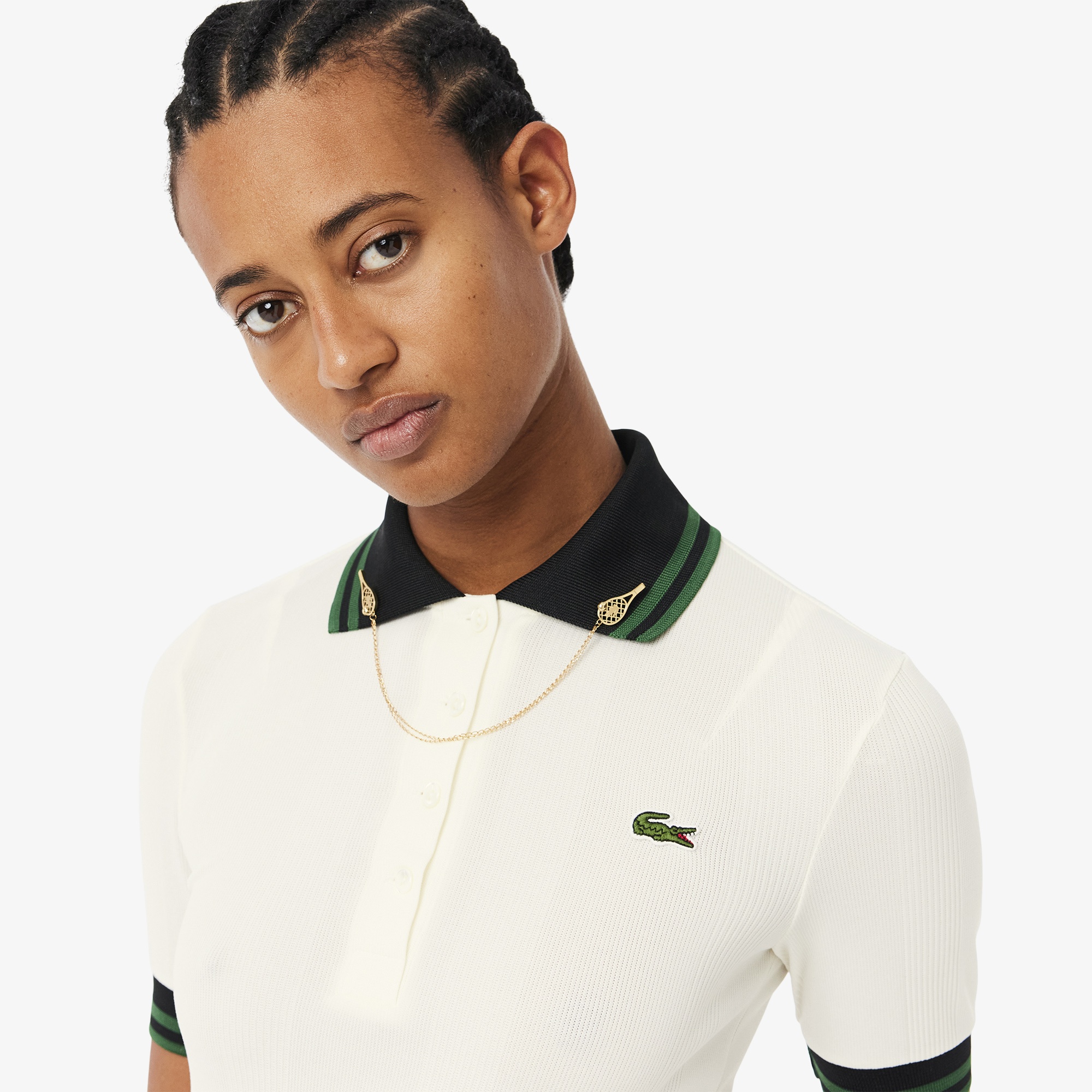 Lacoste FW24 RUNWAY L.12.12 Kadın Classic Fit Baskılı Beyaz Polo