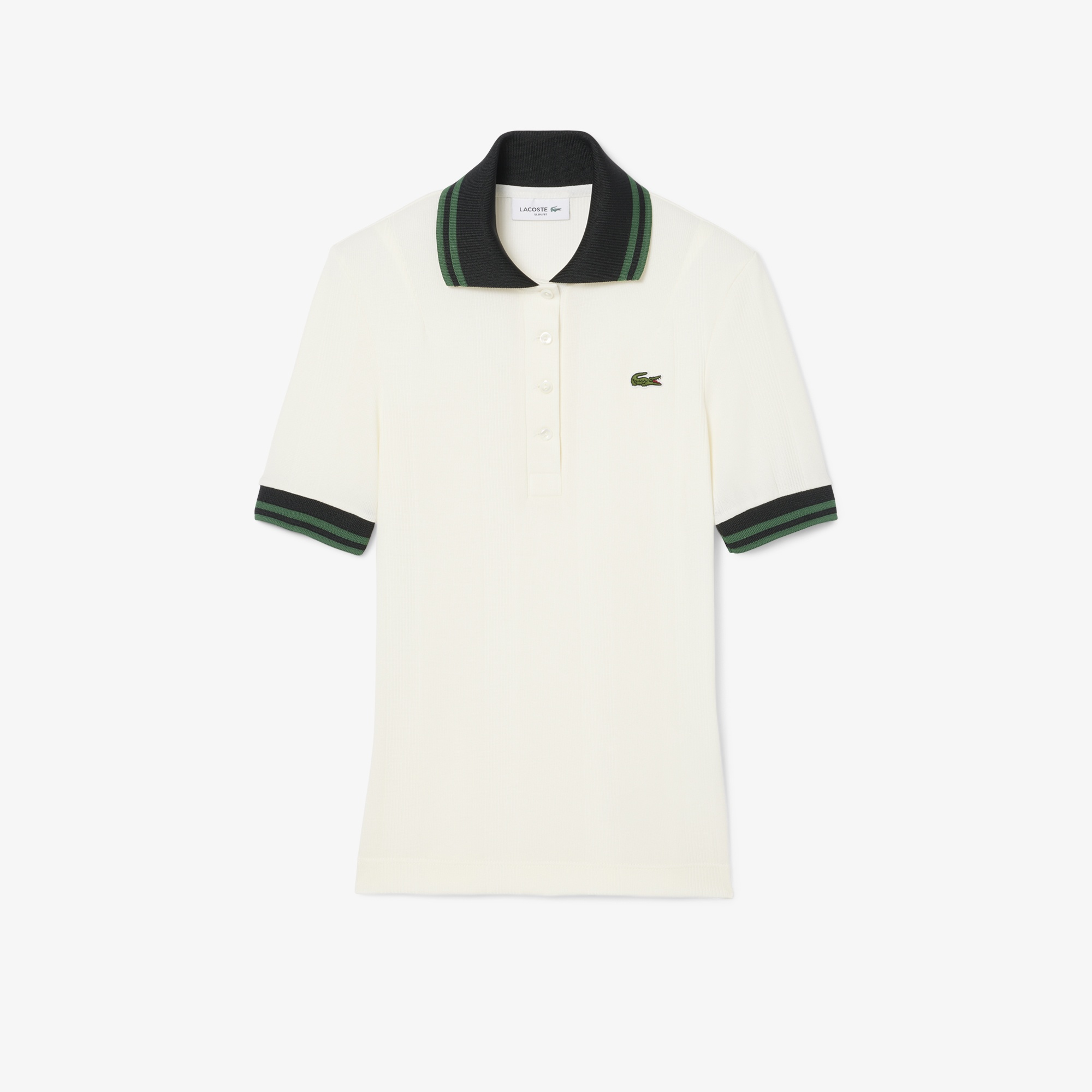 Lacoste FW24 RUNWAY L.12.12 Kadın Classic Fit Baskılı Beyaz Polo