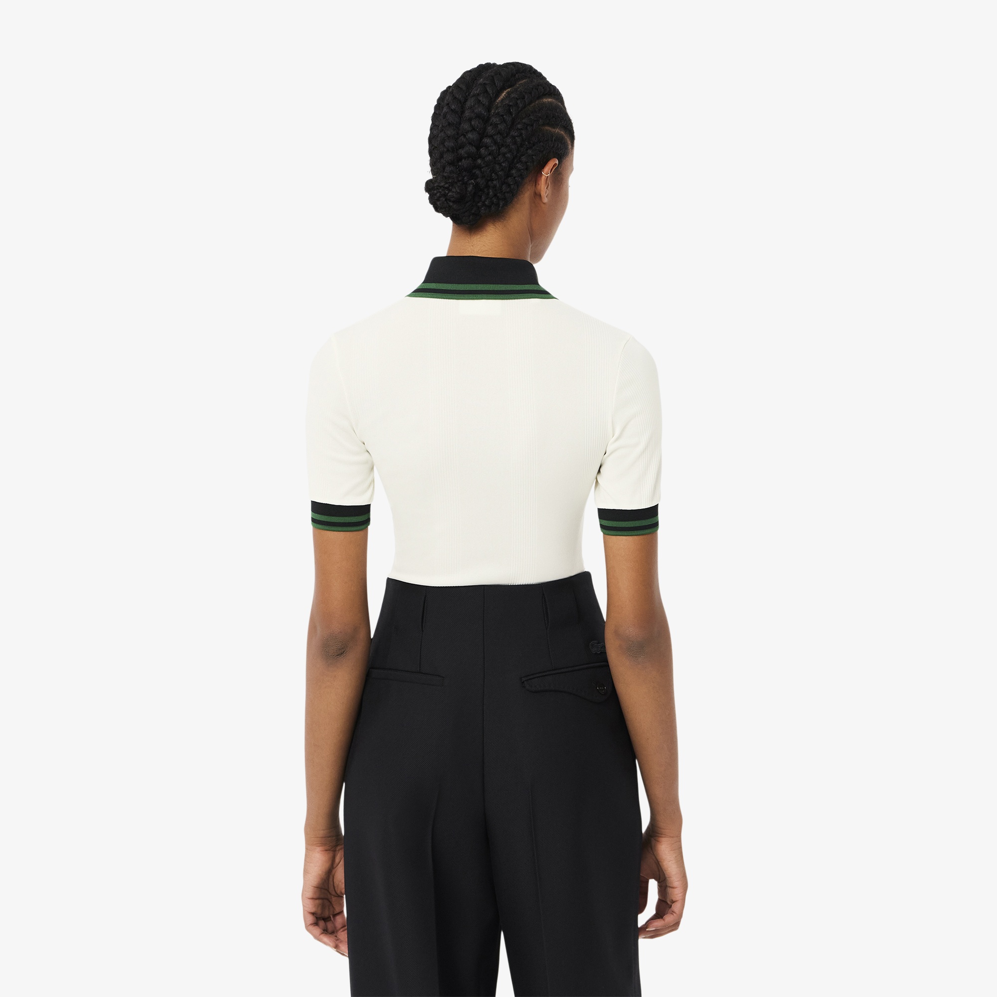 Lacoste FW24 RUNWAY L.12.12 Kadın Classic Fit Baskılı Beyaz Polo