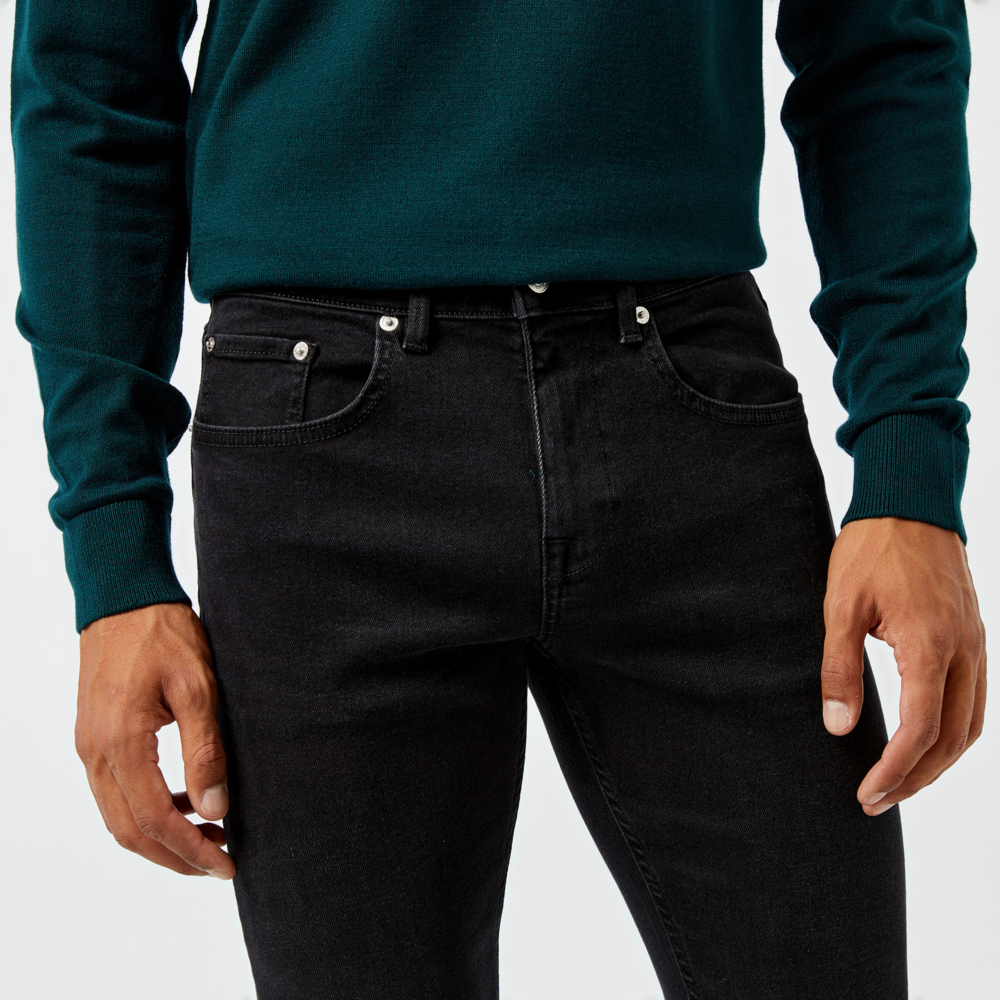 Erkek Slim Fit Siyah Pantolon