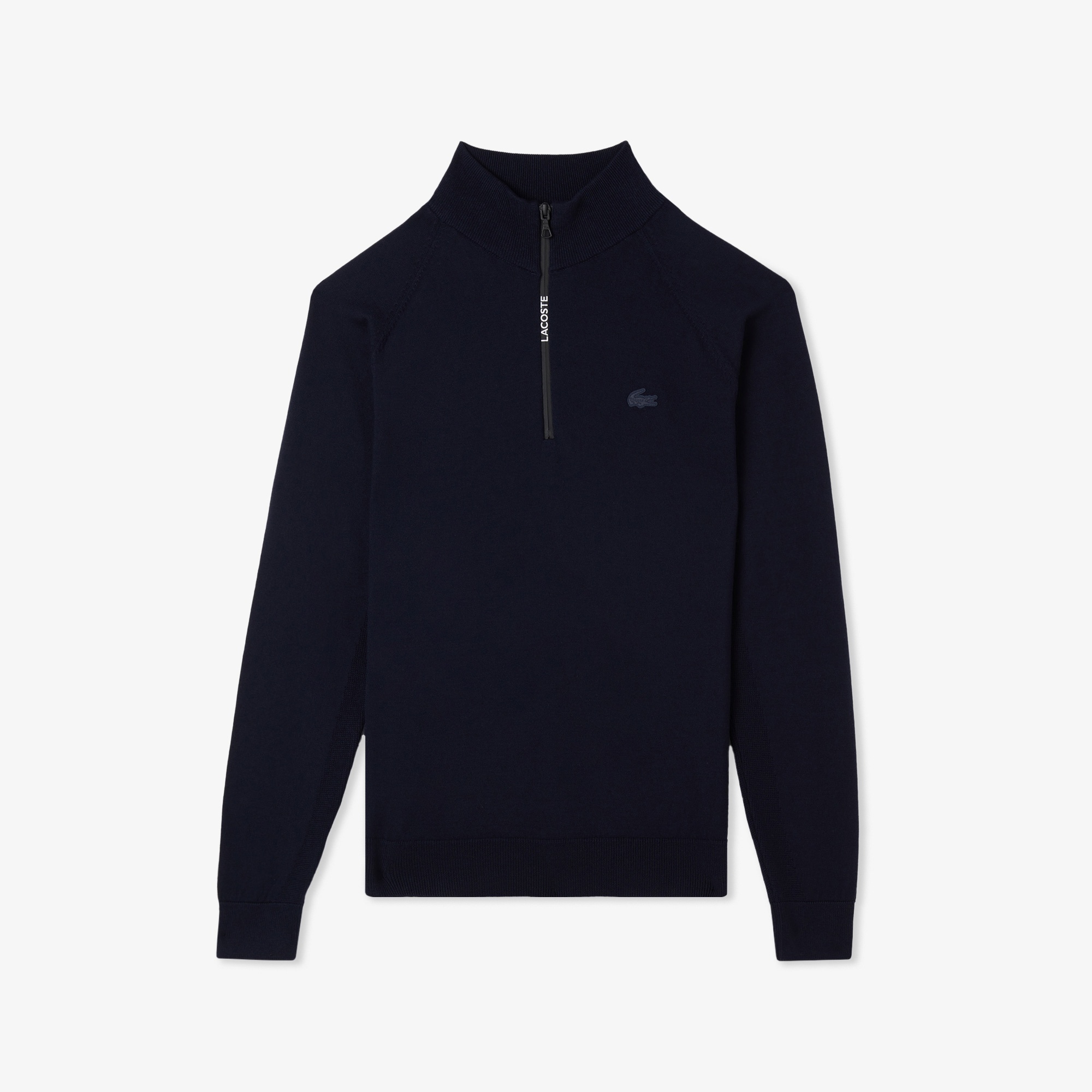 Lacoste Erkek Regular Fit Yarım Fermuarlı Lacivert Triko