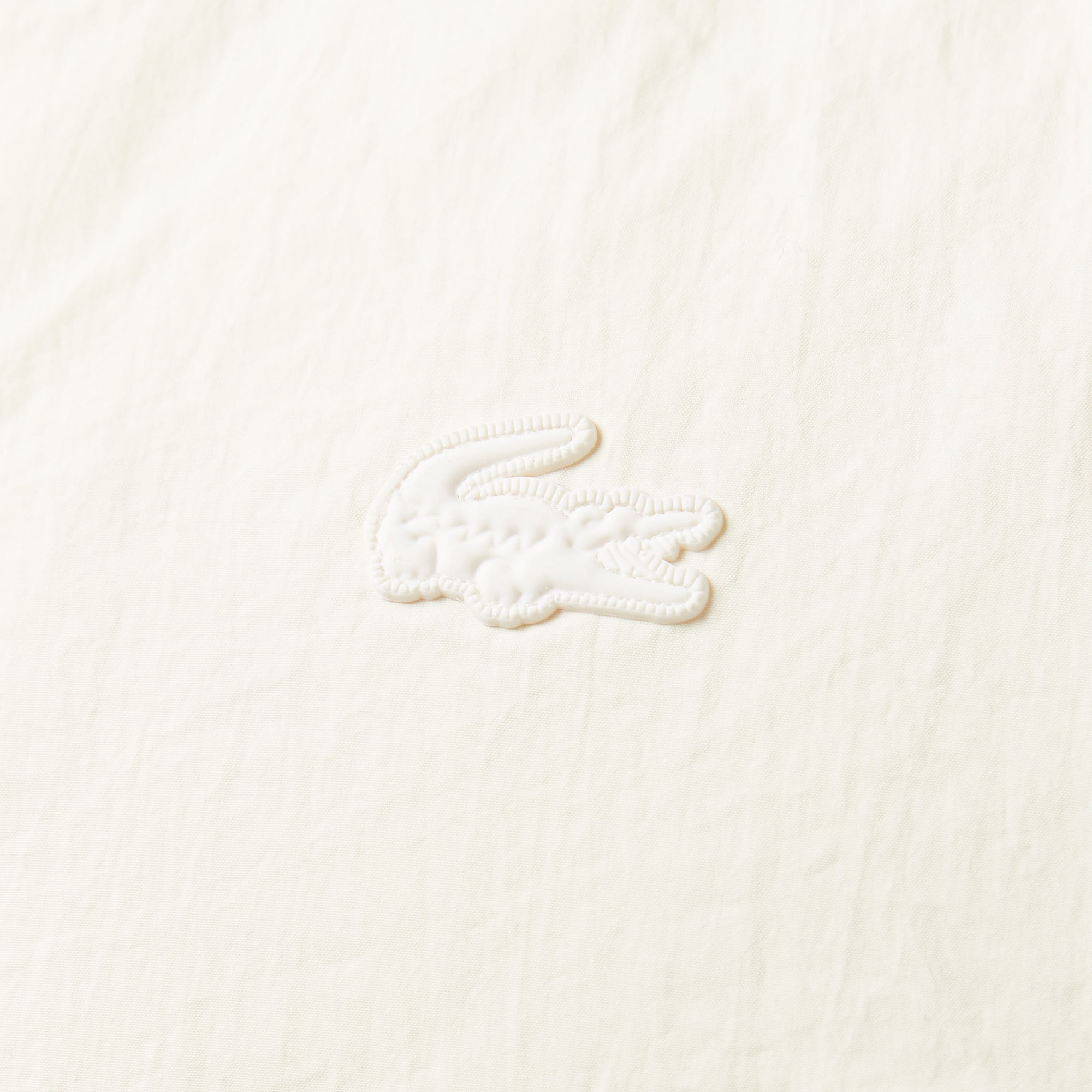 Lacoste Kadın Relaxed Fit Dik Yaka Krem Mont