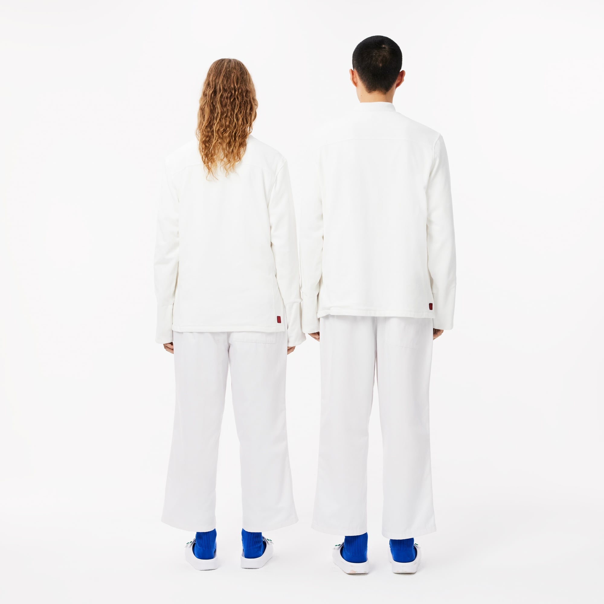 Lacoste X CLOT Unisex Relaxed Fit Baskılı Beyaz Eşofman Altı