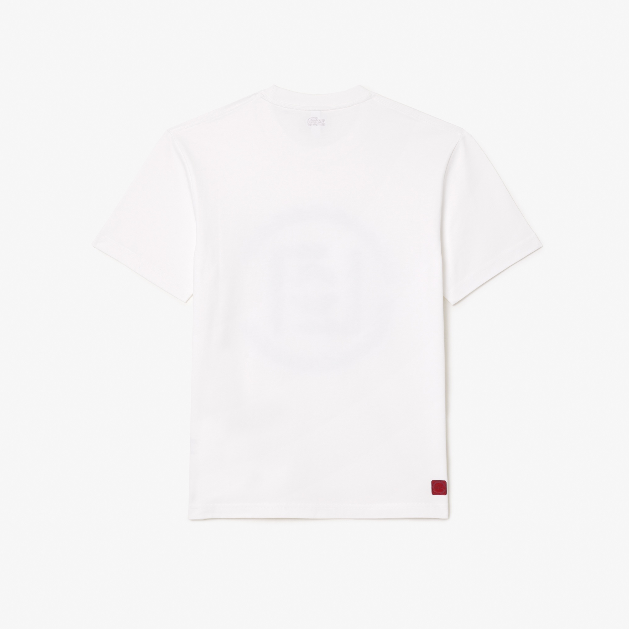 Lacoste X CLOT Unisex Classic Fit Bisiklet Yaka Baskılı Beyaz T-Shirt