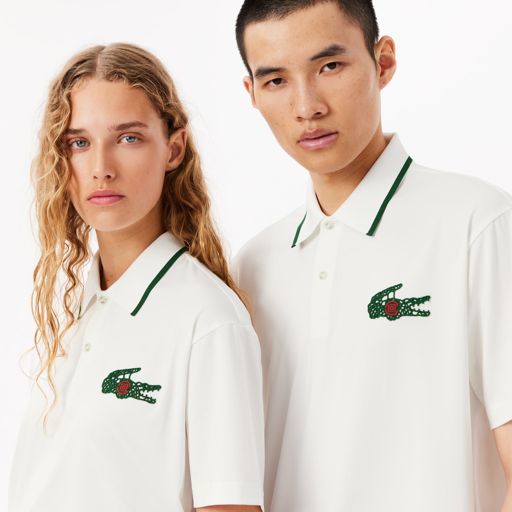 Lacoste X CLOT Unisex Relaxed Fit Beyaz Polo