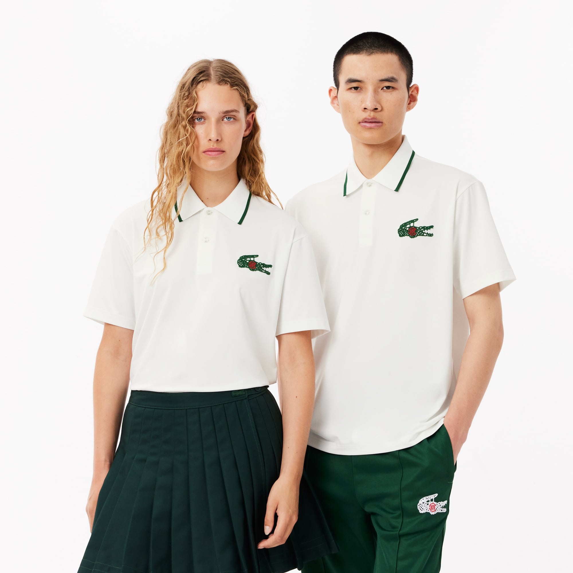 Lacoste X CLOT Unisex Relaxed Fit Beyaz Polo