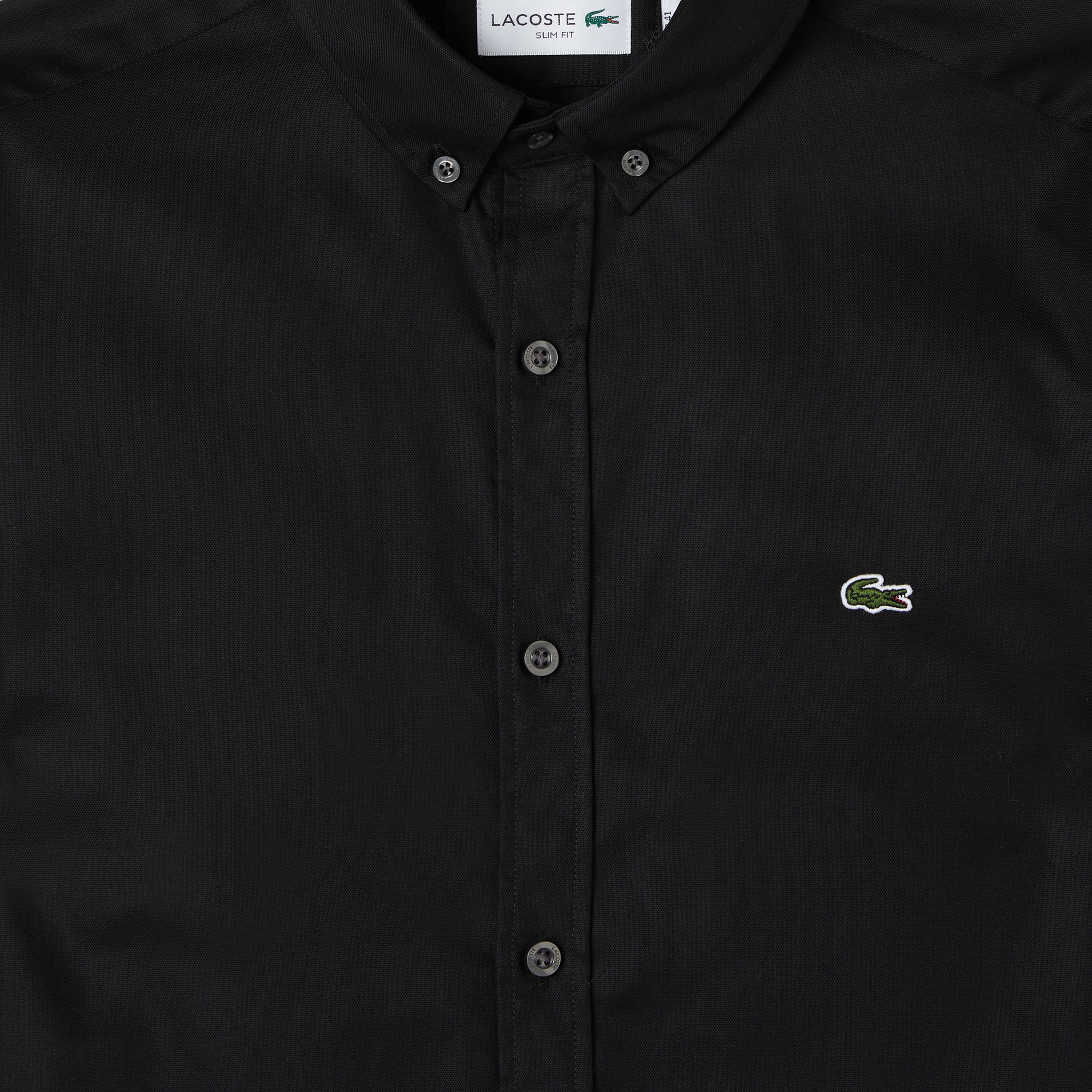 Erkek Slim Fit Düğmeli Yaka Siyah Gömlek Erkek Slim Fit Düğmeli Yaka Siyah Gömlek