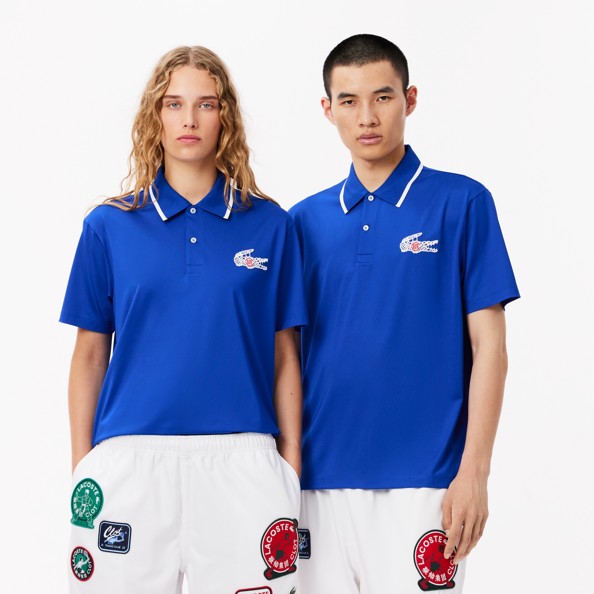 Lacoste X CLOT Unisex Relaxed Fit Mavi Polo