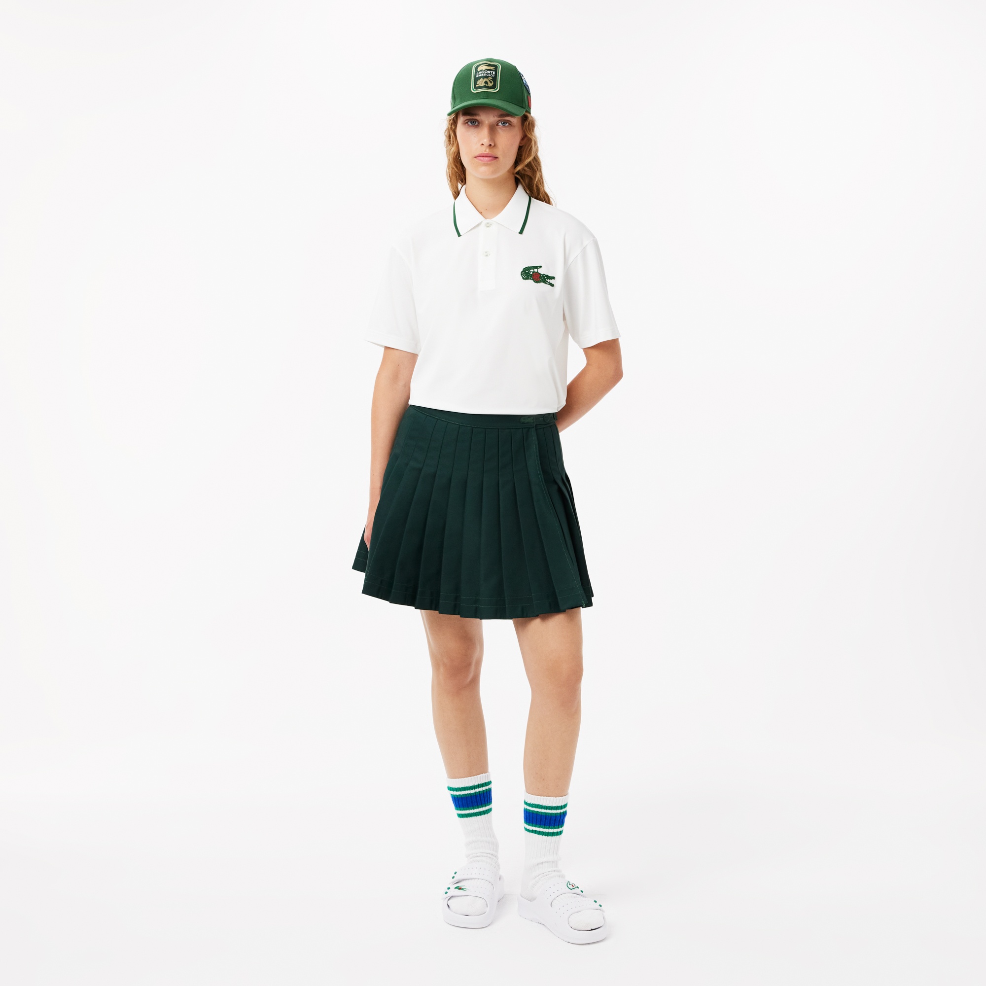 Lacoste X CLOT Unisex Koyu Yeşil Şapka