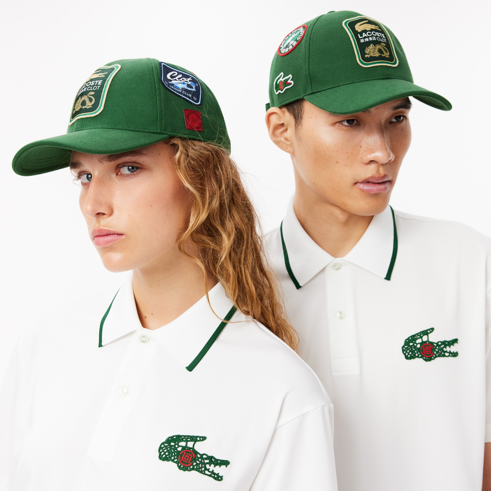 Lacoste X CLOT Unisex Koyu Yeşil Şapka