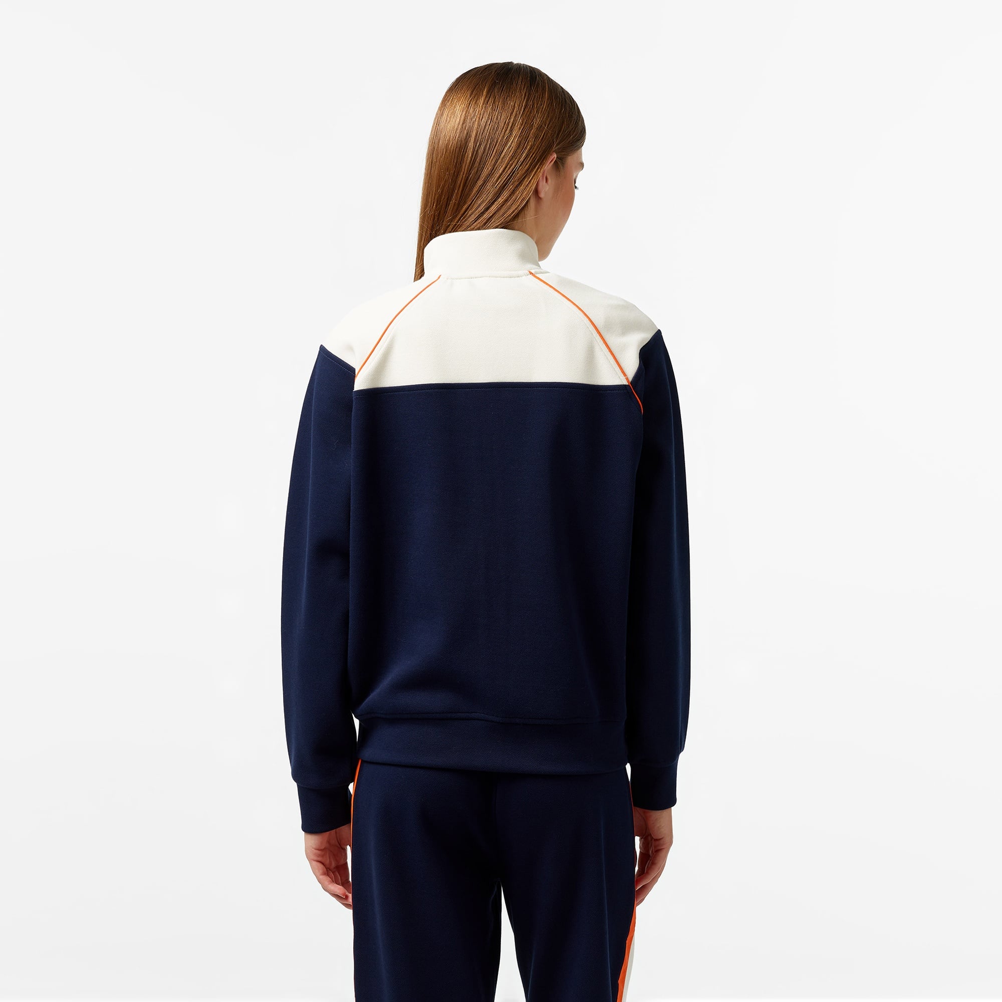Lacoste Kadın Relaxed Fit Dik Yaka Lacivert Sweatshirt