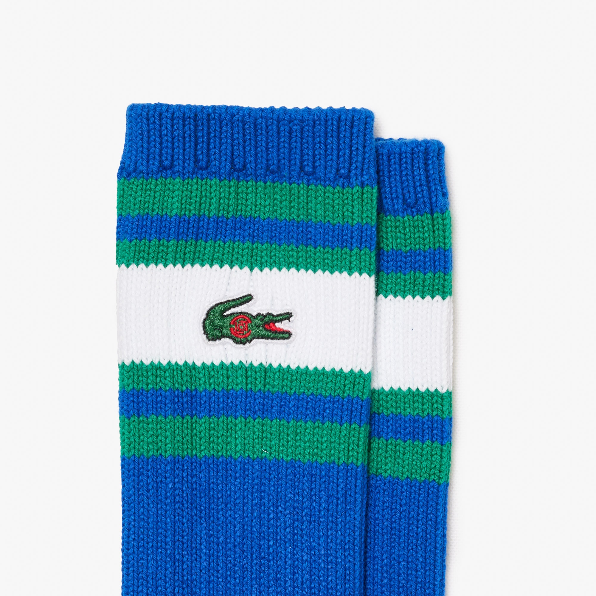 Lacoste X CLOT Kadın Çizgili Mavi Çorap