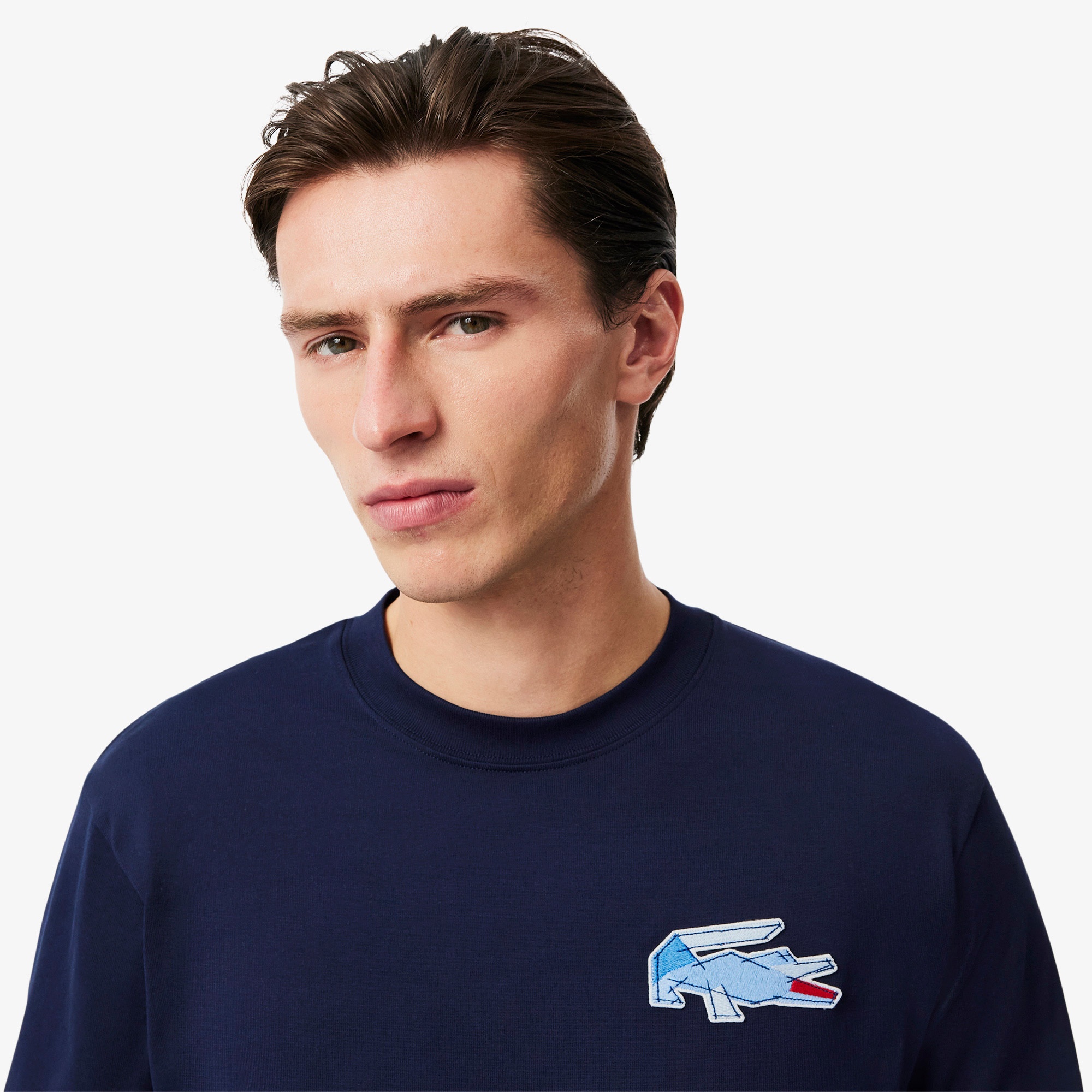 Lacoste Erkek Classic Fit Uzun Kollu Bisiklet Yaka Lacivert T-Shirt