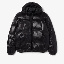 Erkek Relaxed Fit Kapüşonlu Siyah Mont Siyah