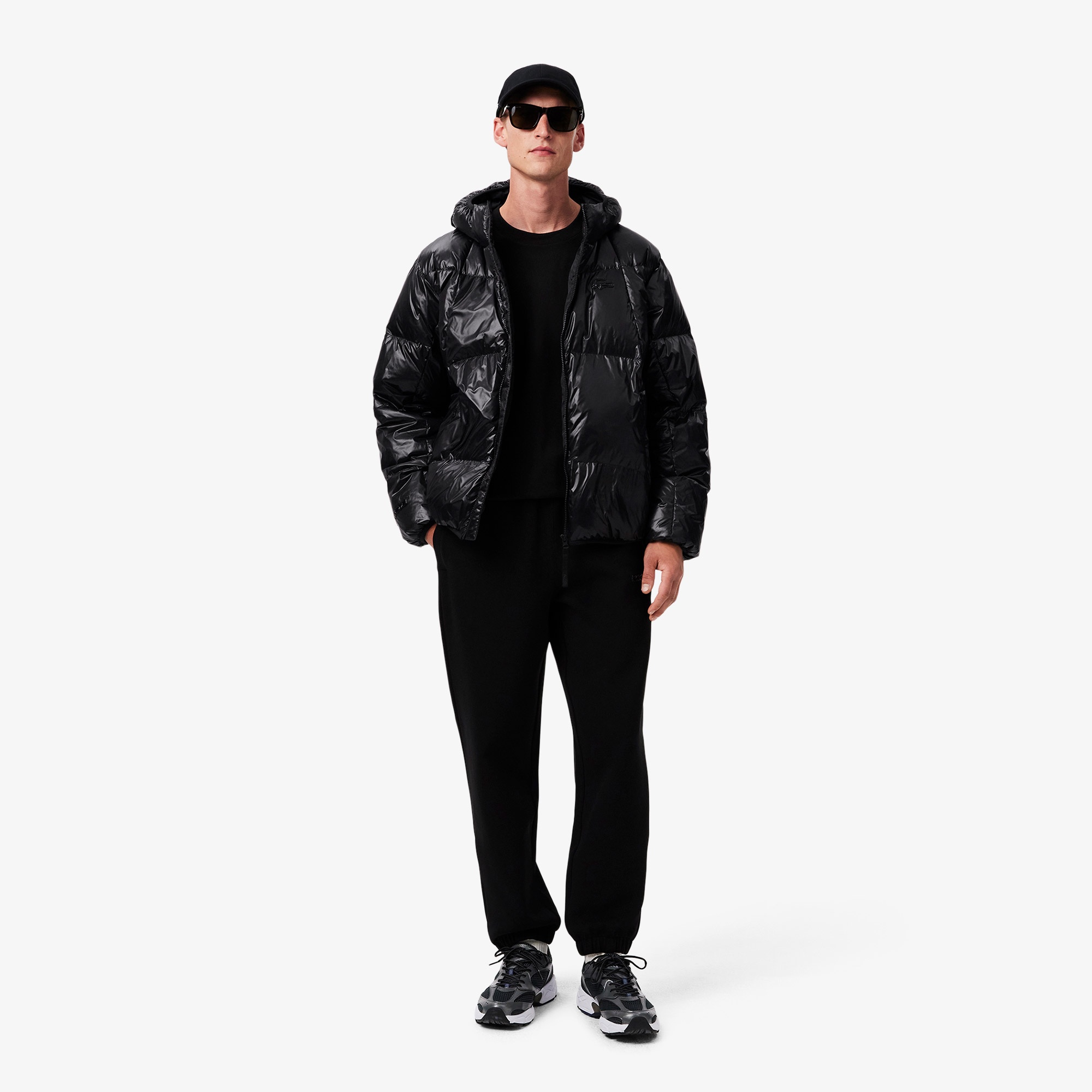 Erkek Relaxed Fit Kapüşonlu Siyah Mont