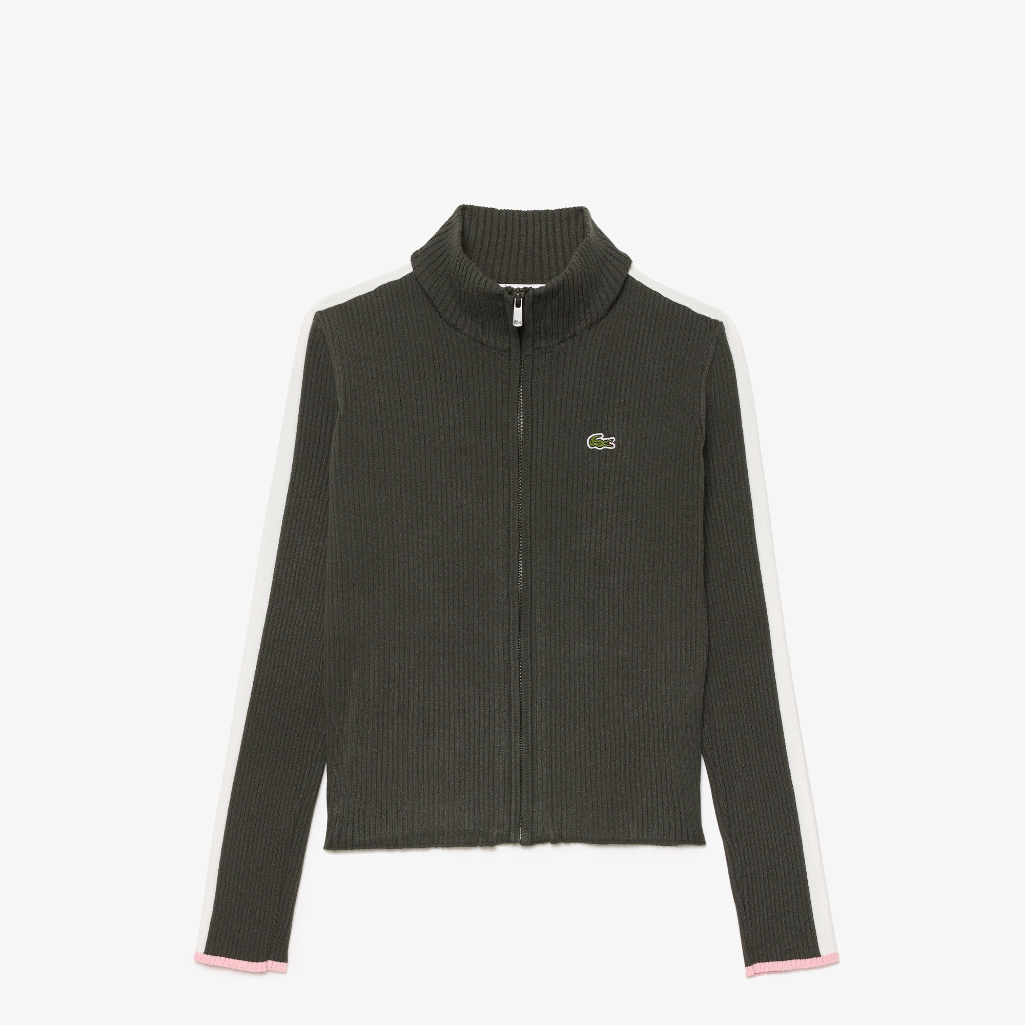 Lacoste Kız Çocuk Renk Bloklu Haki Hırka