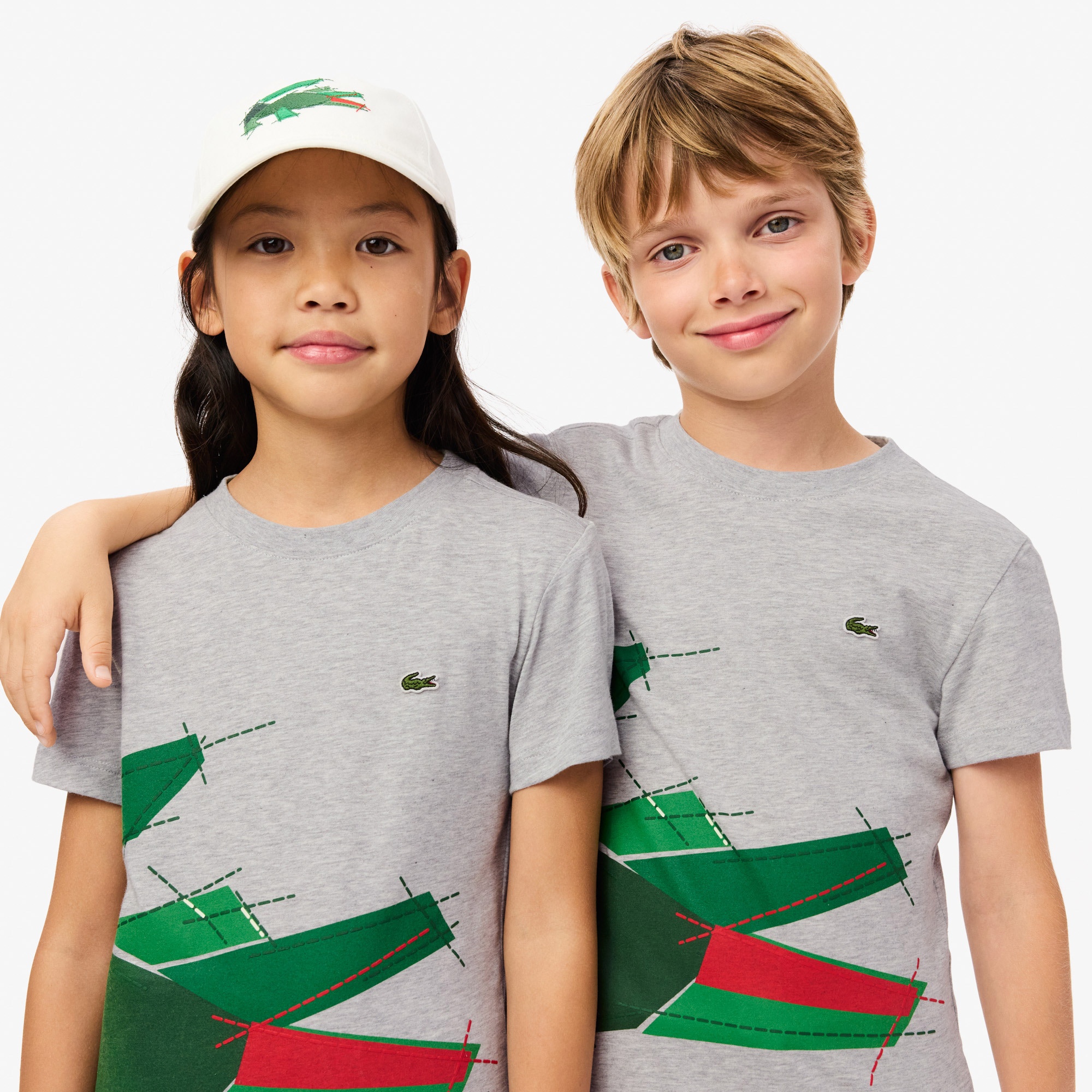 Lacoste Çocuk Baskılı Gri T-Shirt