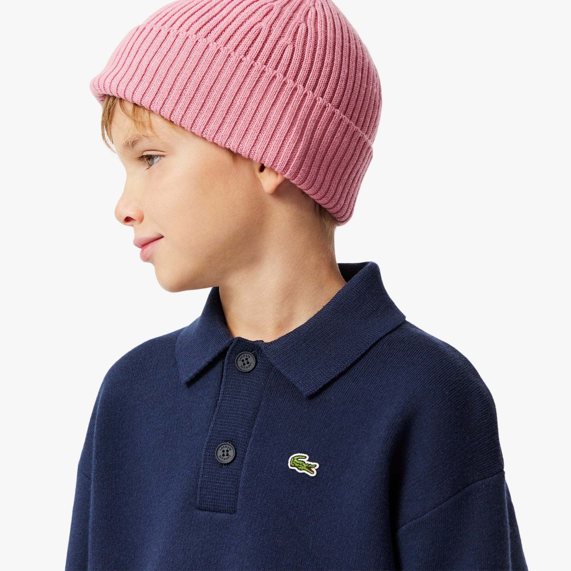 Lacoste Çocuk Polo Yaka Lacivert Kazak