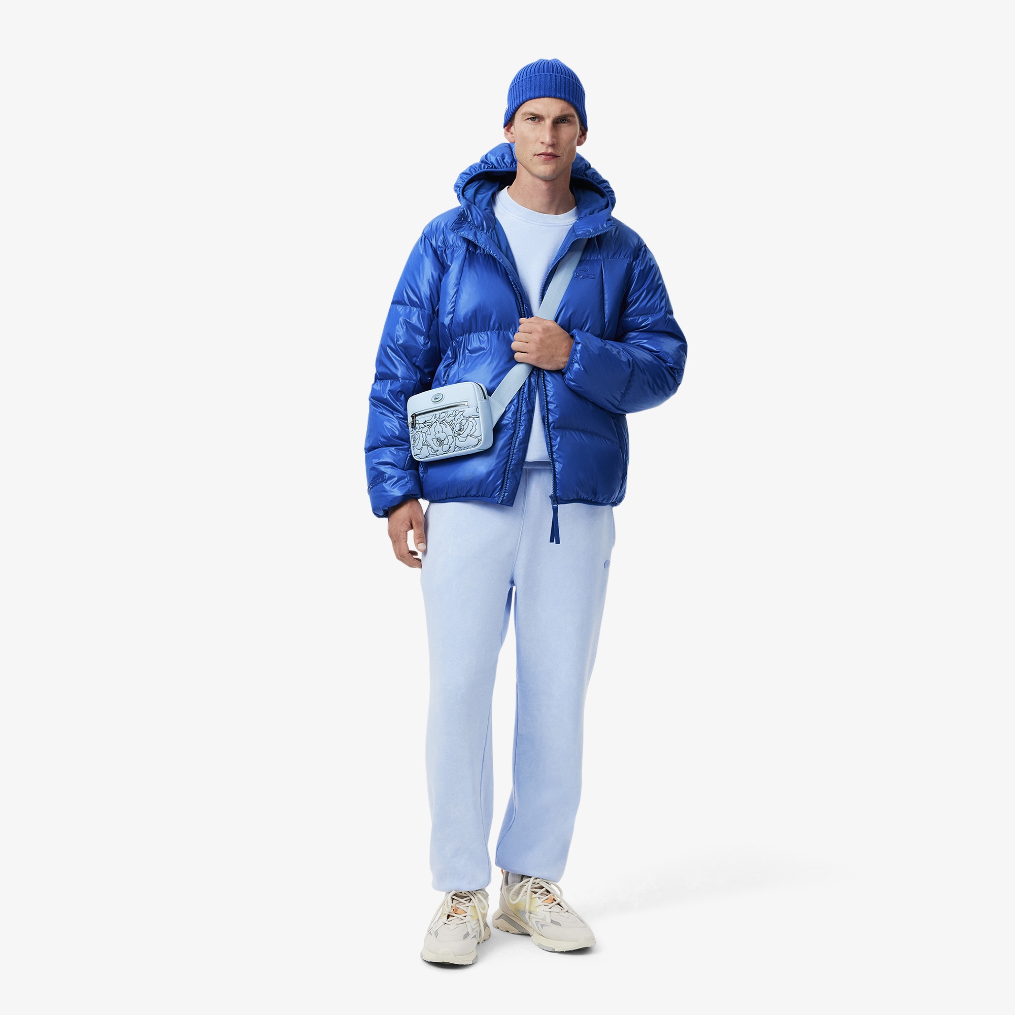 Lacoste Erkek Relaxed Fit Kapüşonlu Mavi Mont