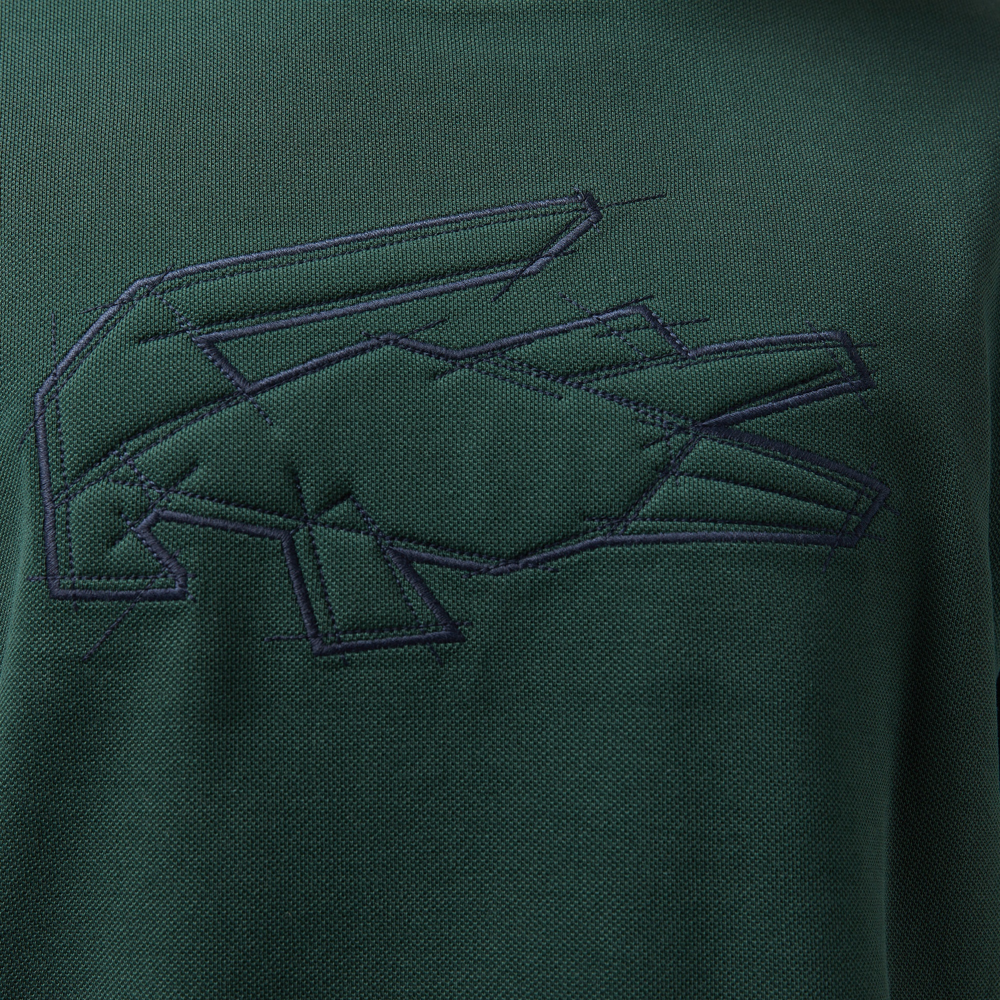 Lacoste Erkek Oversize Fit Bisiklet Yaka Baskılı Koyu Yeşil T-Shirt