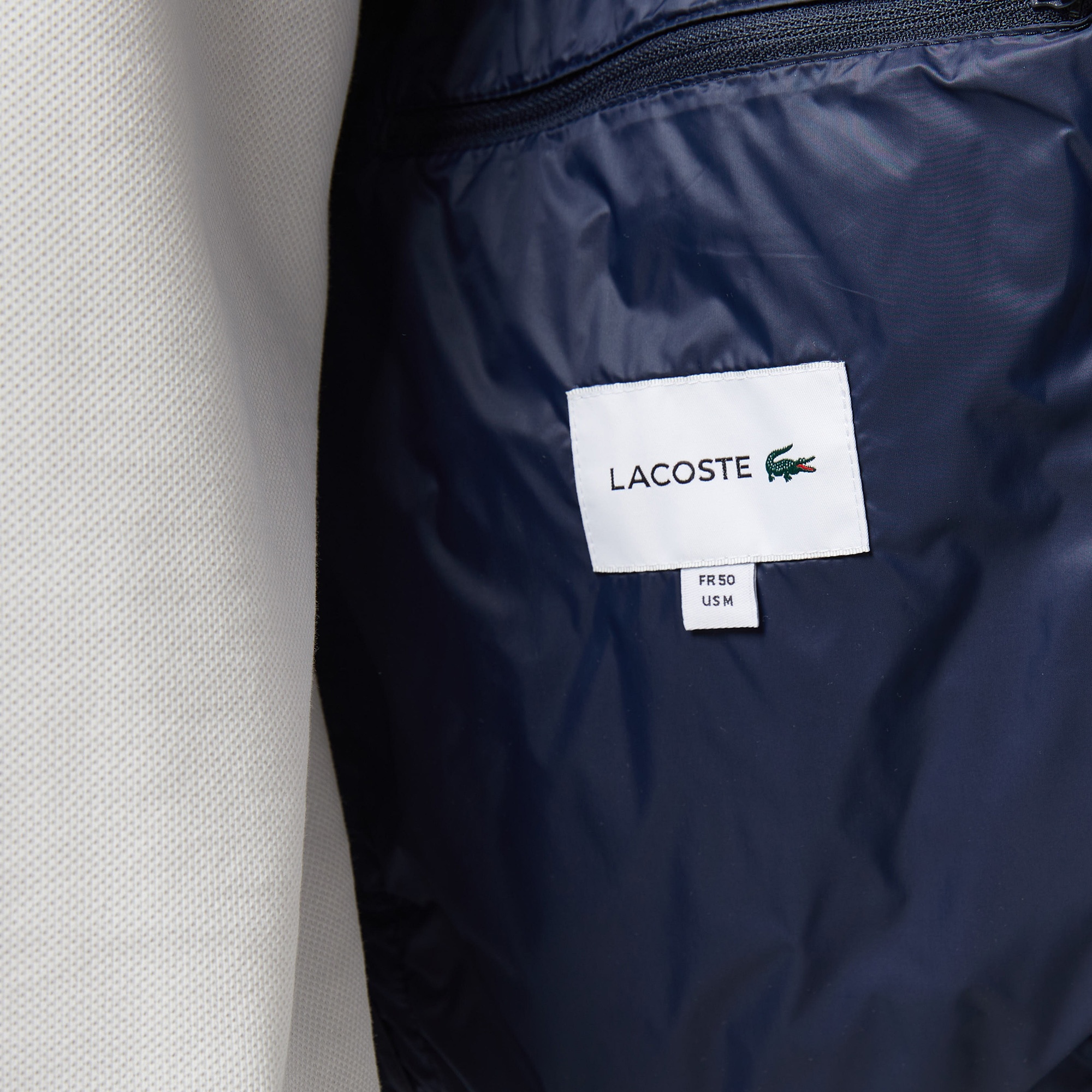 Lacoste Erkek Regular Fit Kapüşonlu Kapitone Lacivert Mont