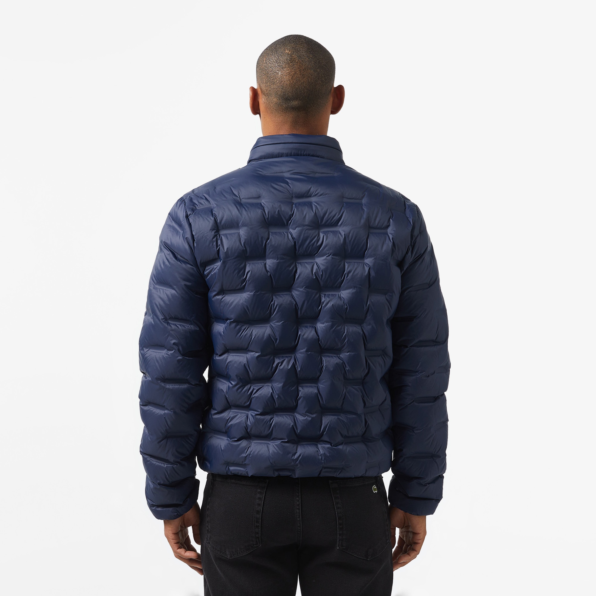 Lacoste Erkek Regular Fit Kapüşonlu Kapitone Lacivert Mont