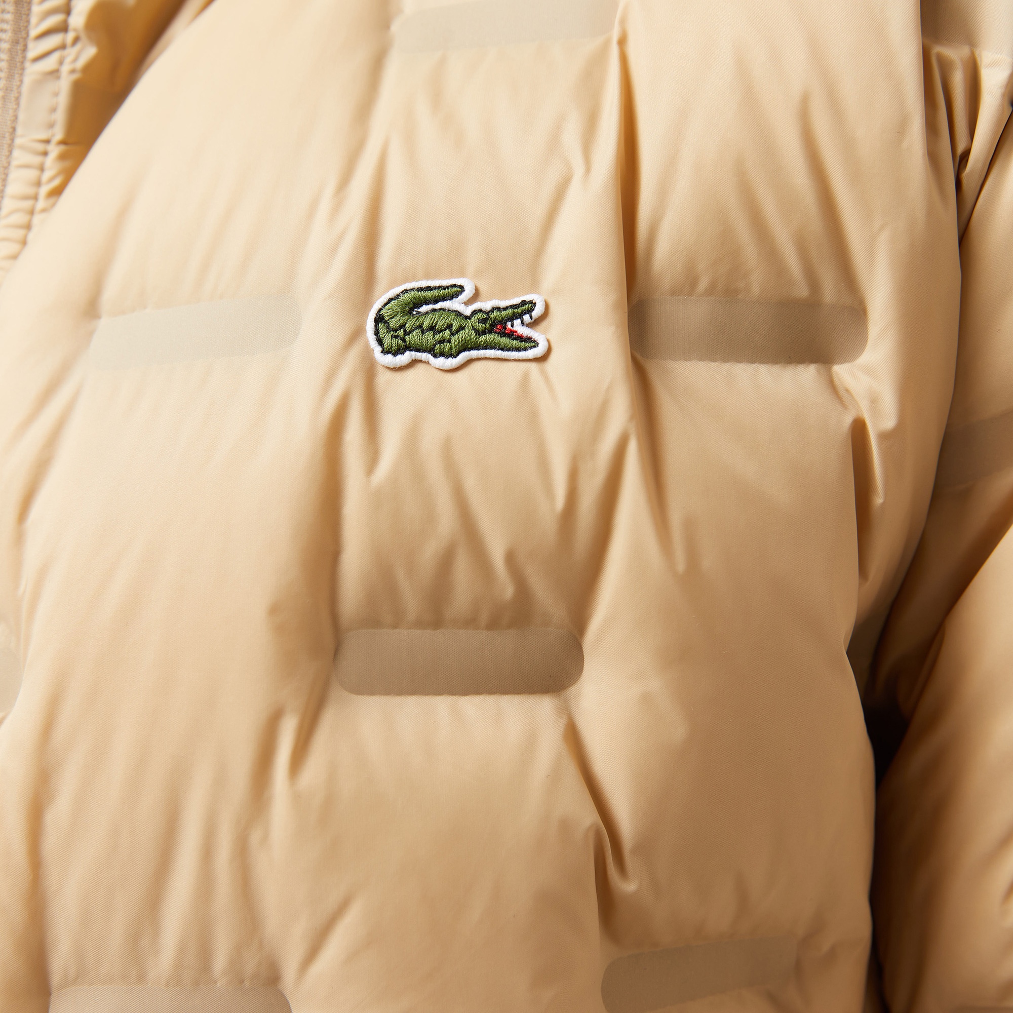 Lacoste Erkek Regular Fit Kapüşonlu Kapitone Kahverengi Mont