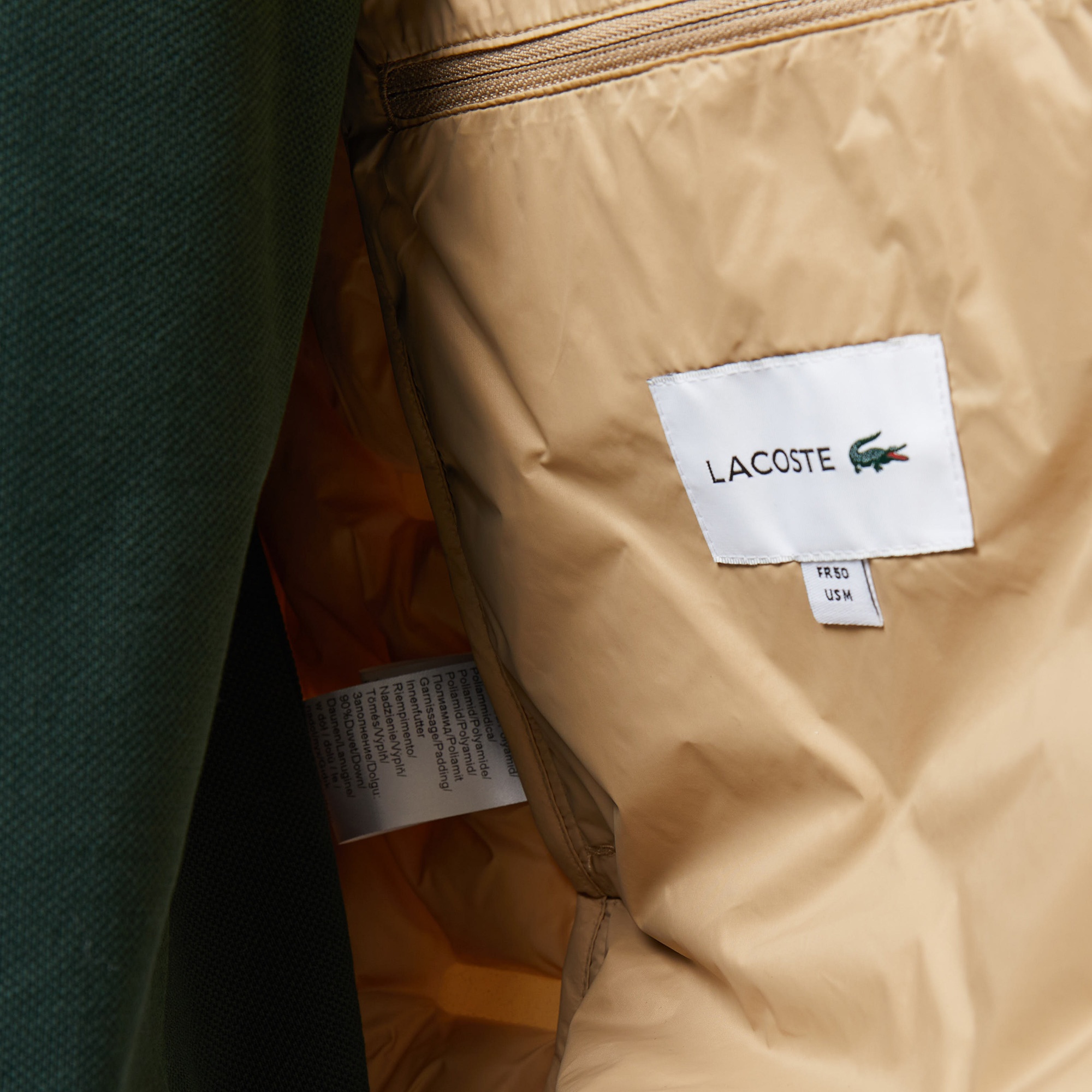 Lacoste Erkek Regular Fit Kapüşonlu Kapitone Kahverengi Mont