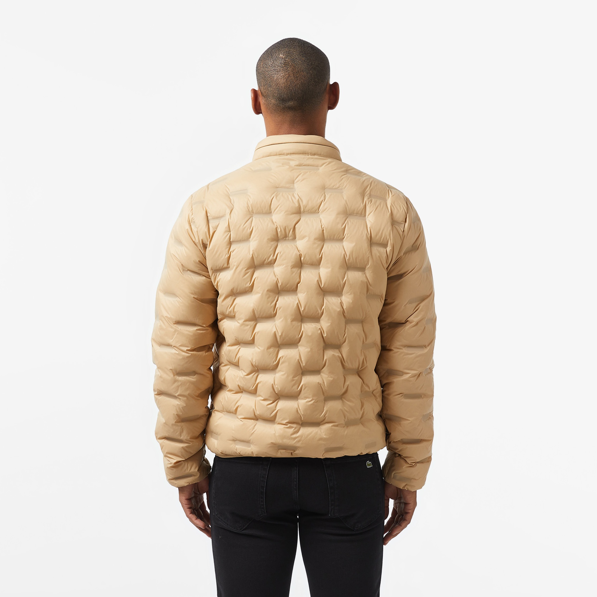 Lacoste Erkek Regular Fit Kapüşonlu Kapitone Kahverengi Mont