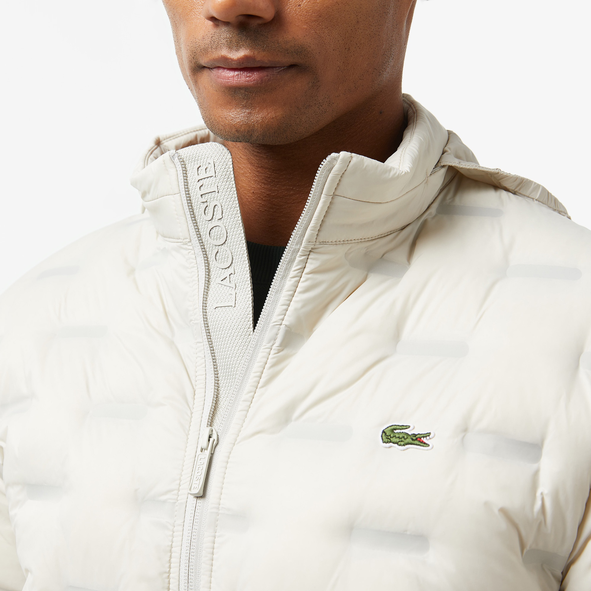 Lacoste Erkek Regular Fit Kapüşonlu Kapitone Gri Mont