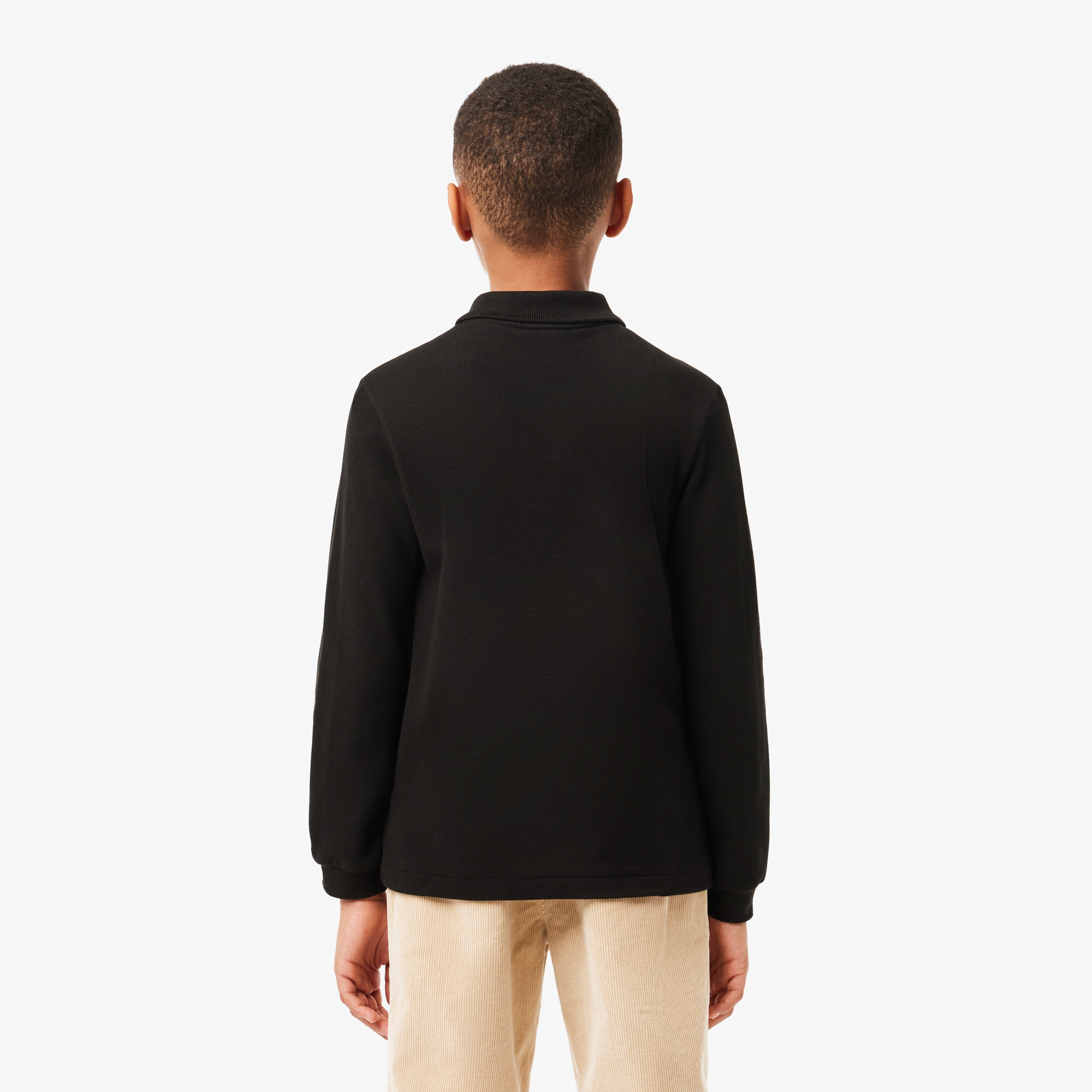 Erkek Çocuk Regular Fit Uzun Kollu Siyah Polo