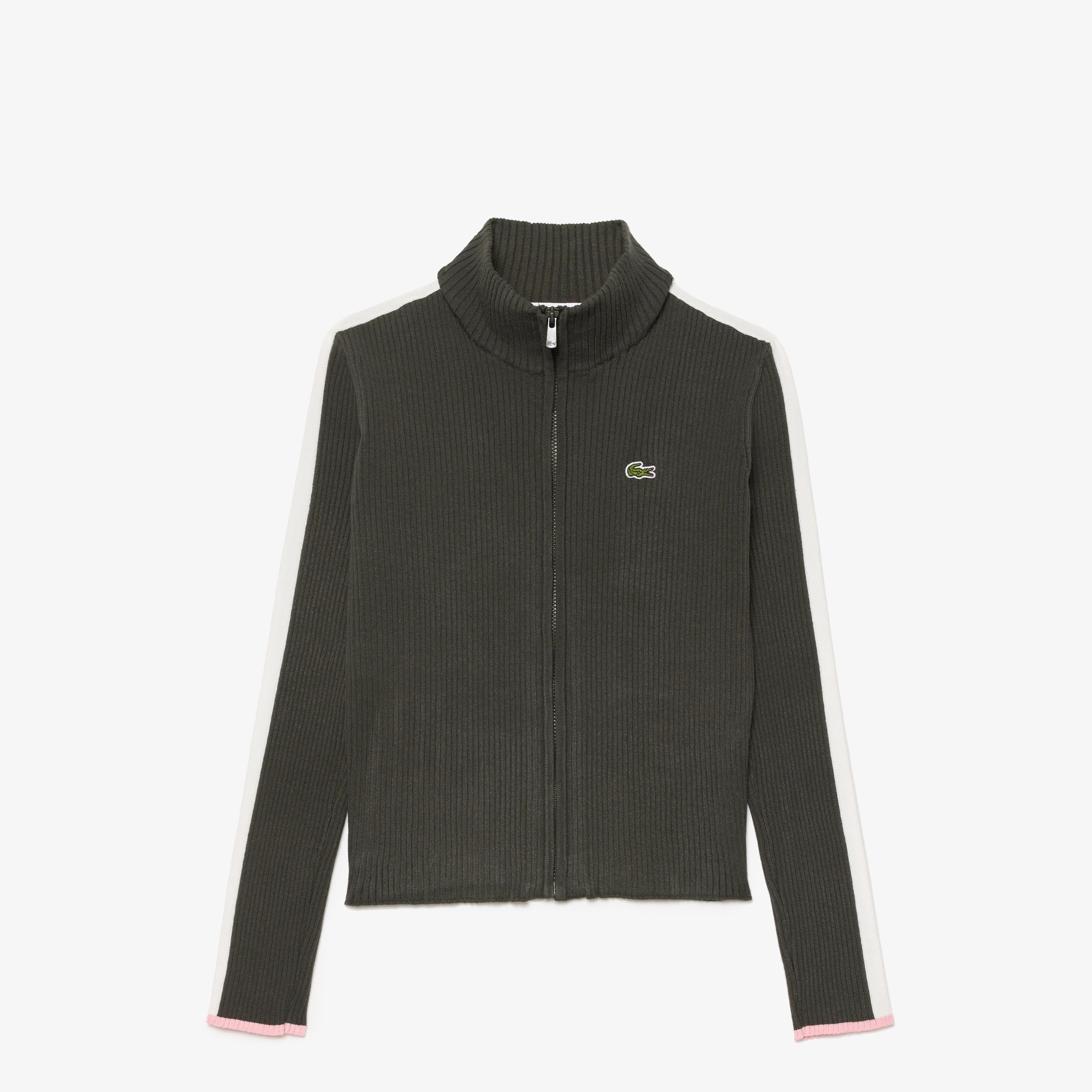 Lacoste Kız Çocuk Renk Bloklu Haki Hırka