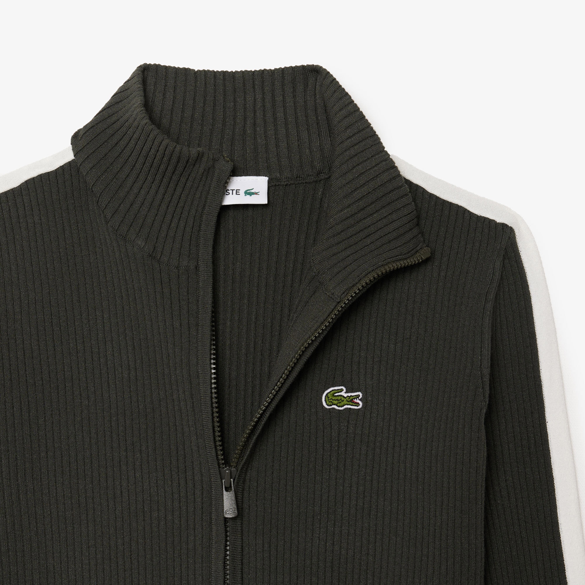 Lacoste Kız Çocuk Renk Bloklu Haki Hırka