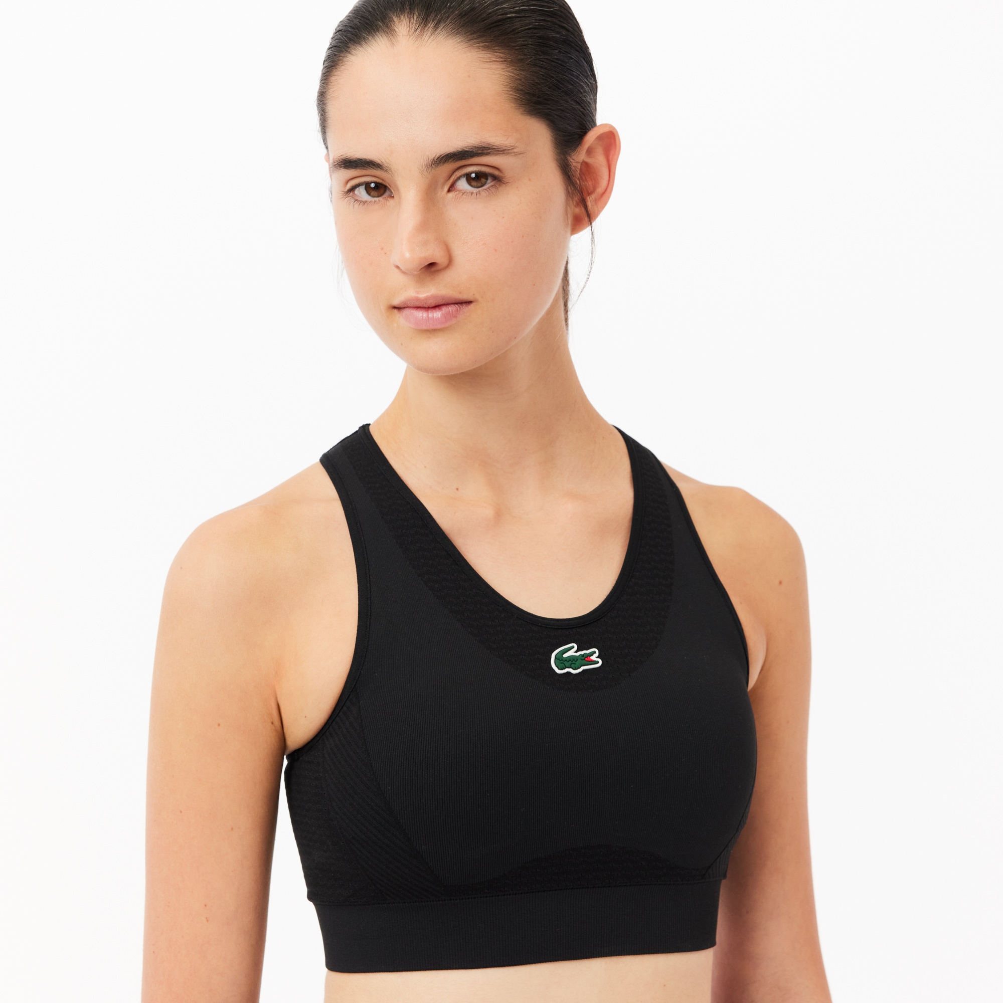 Lacoste Active Kadın Slim Fit Kolsuz Siyah Bra