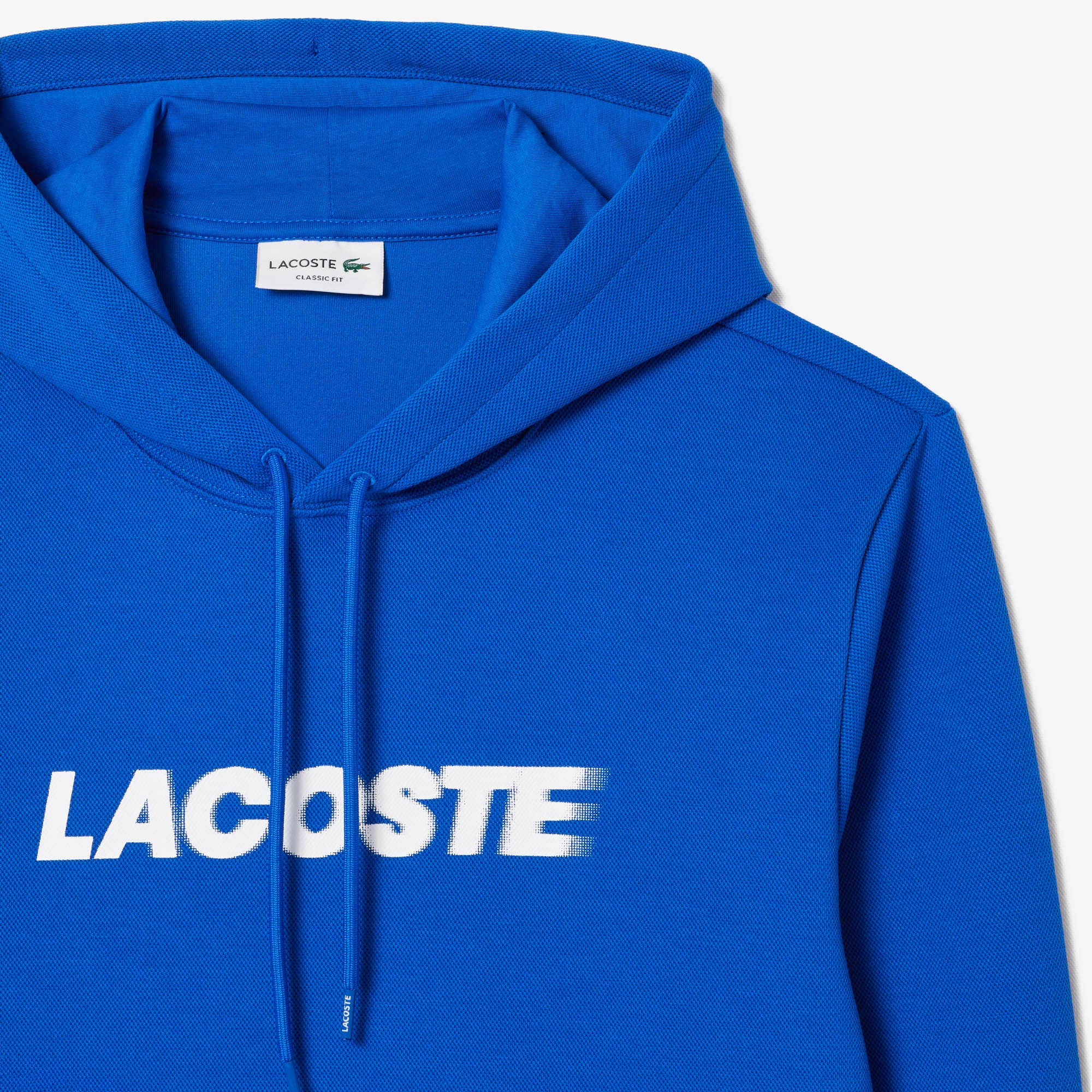 Lacoste Erkek Classic Fit Kapüşonlu Baskılı Mavi Sweatshirt