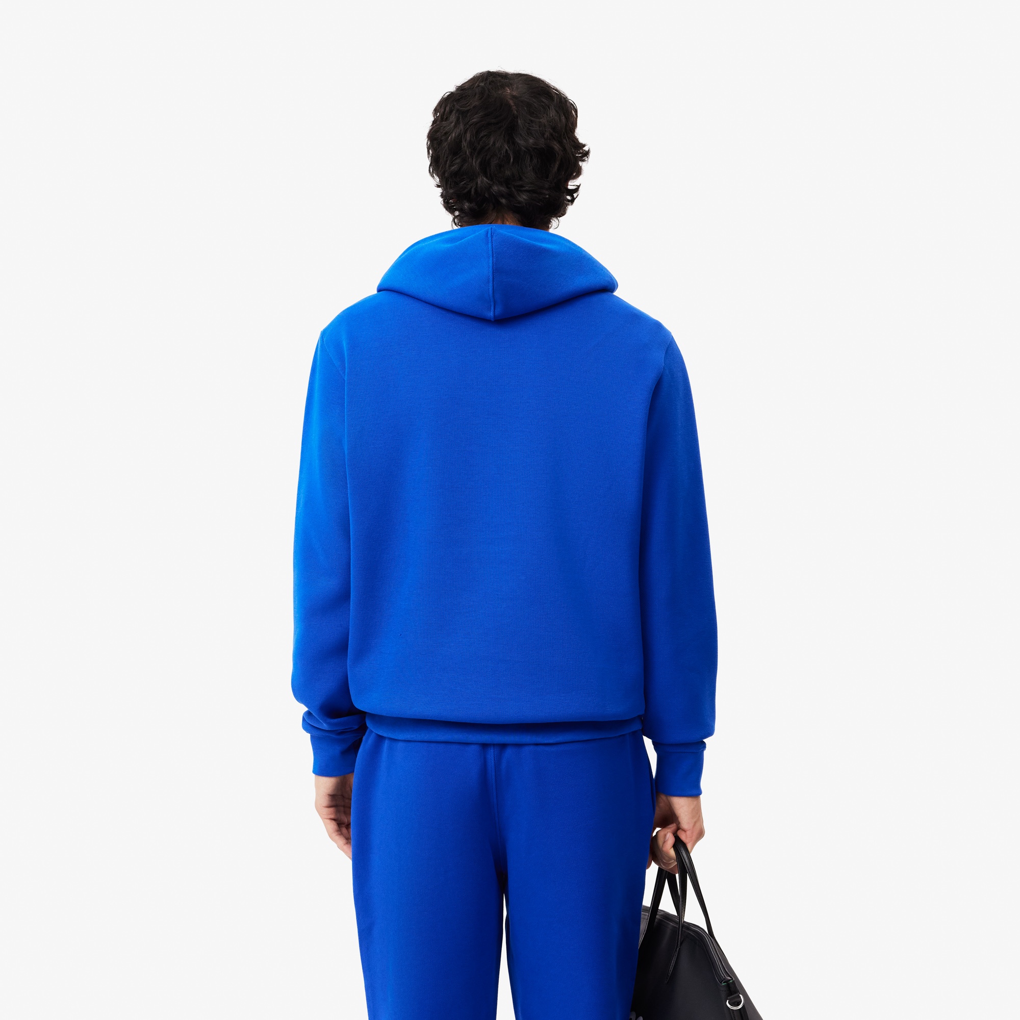 Lacoste Erkek Classic Fit Kapüşonlu Baskılı Mavi Sweatshirt